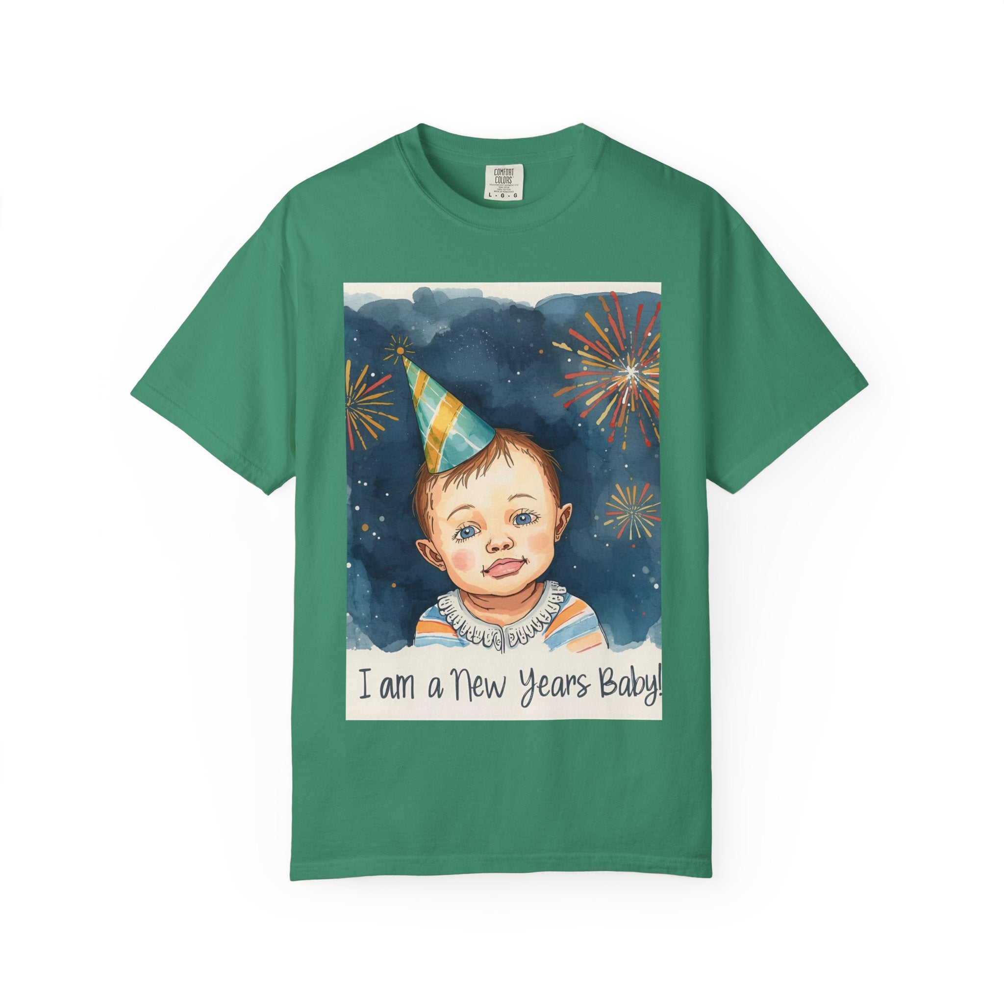 New Year's Baby T-Shirt, Unisex Garment-Dyed Tee, Cute Holiday Shirt, Baby Celebration Apparel, Party Outfit, New Year Gift