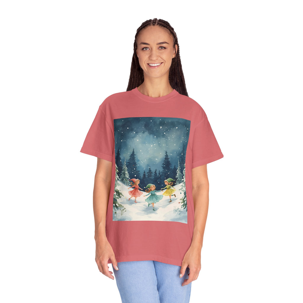 Whimsical Winter T-Shirt, Cozy Graphic Tee, Holiday Apparel, Gift for Her, Seasonal Fashion, Unisex Tee