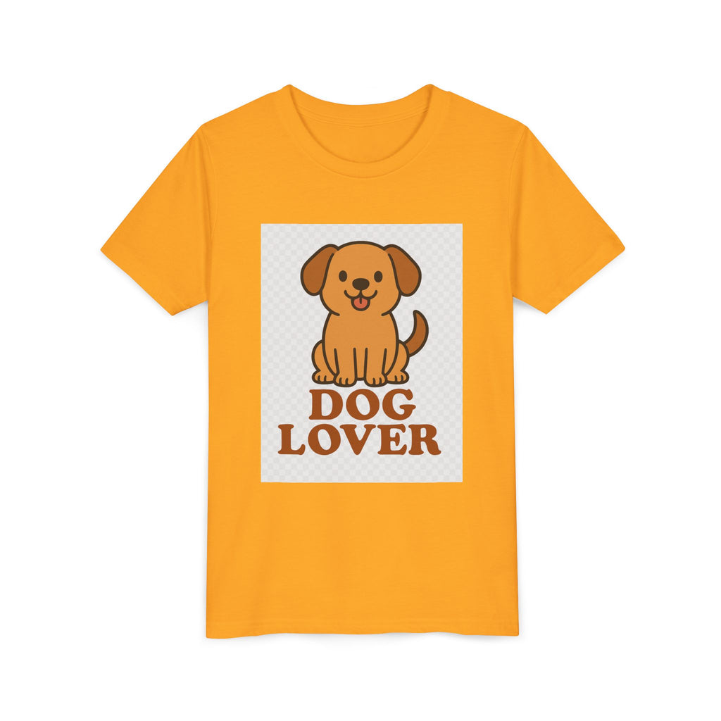 Cute Dog Lover Youth T-Shirt, Pet Lover Gift, Animal Tee, Kids Dog Shirt, Birthday Present for Kids, Fun Youth Apparel