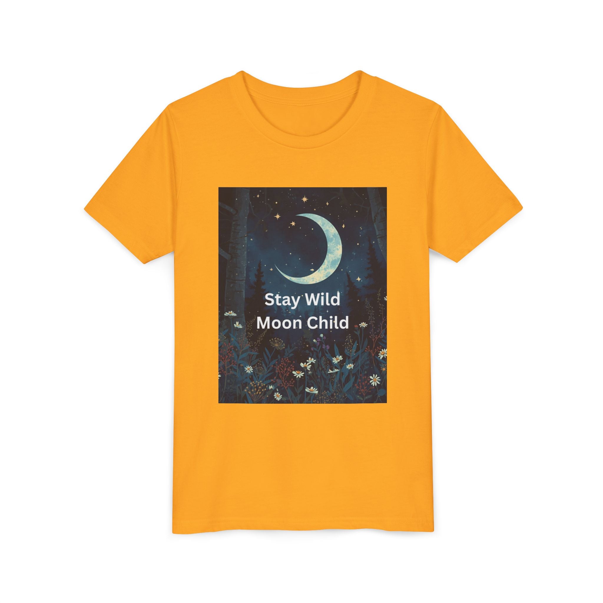 Stay Wild Moon Child Youth Tee - Adventure Tee, Nature Inspired Shirt, Cute Kids Clothing, Gift for Young Explorers, Eco-Friendly Tee