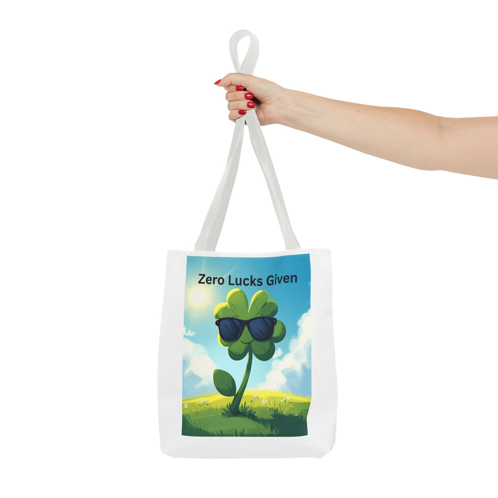 Zero Lucks Given Playful St. Patrick's Day Tote Bag, Fun Canvas Bag for Shoppers, Zero Lucks Given Bag, Gift for Friends, Travel Bag, Everyday Use
