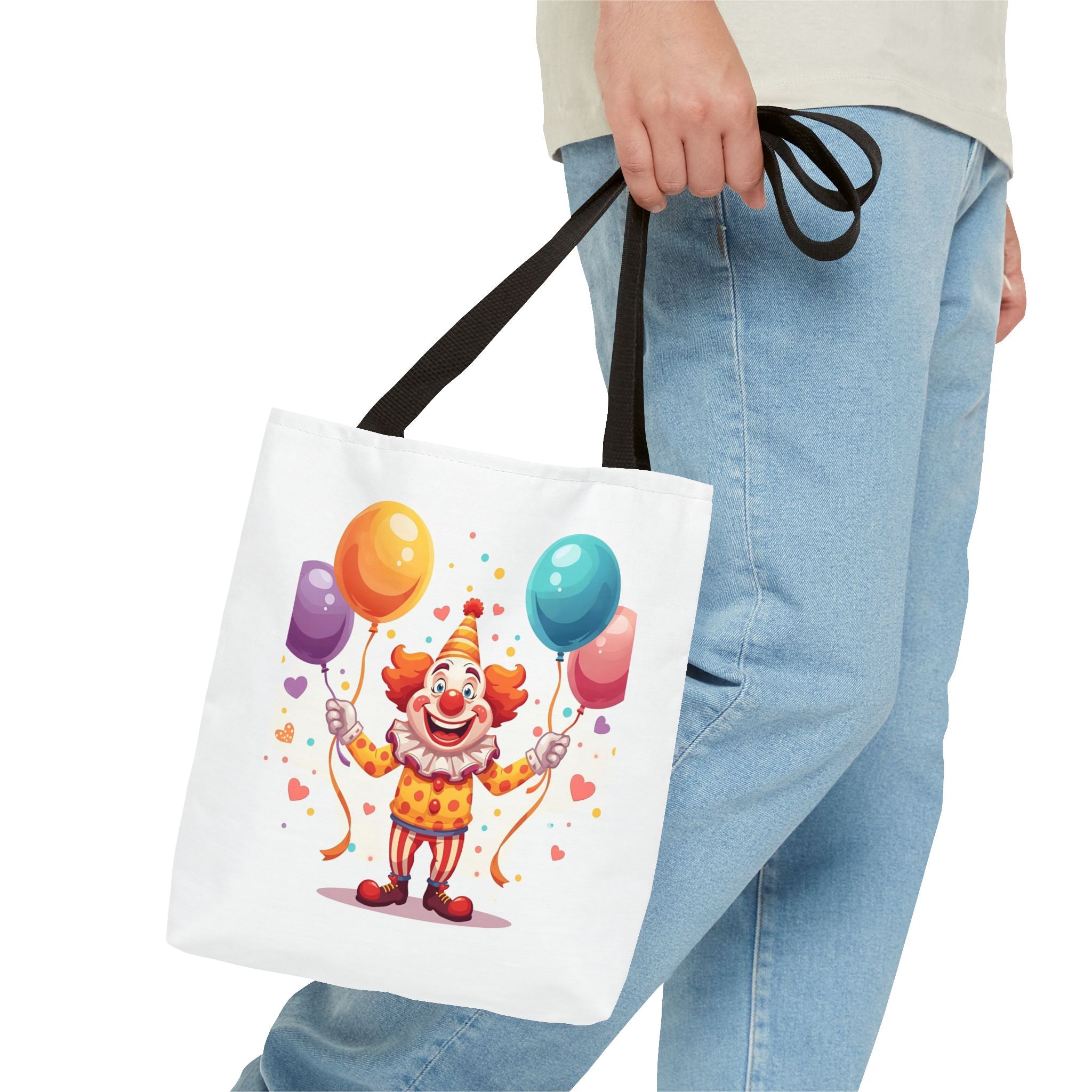 Colorful Clown Tote Bag - Fun and Whimsical Shopping Bag, Ideal for Birthdays, Parties, Festivals, Kids & Adults, Gift