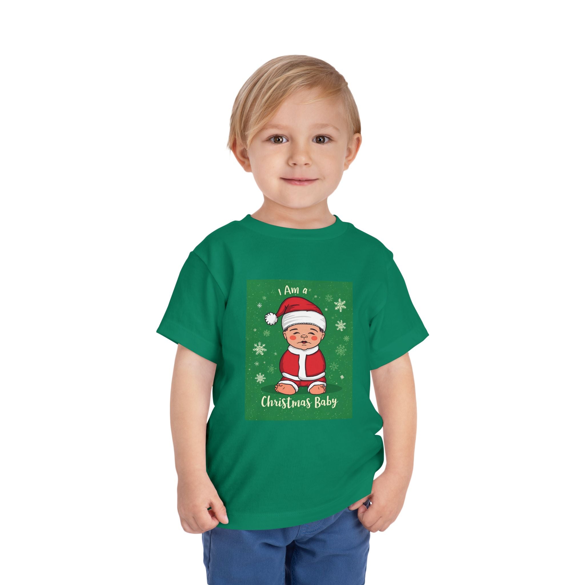 I Am A Christmas Baby Toddler Short Sleeve Tee