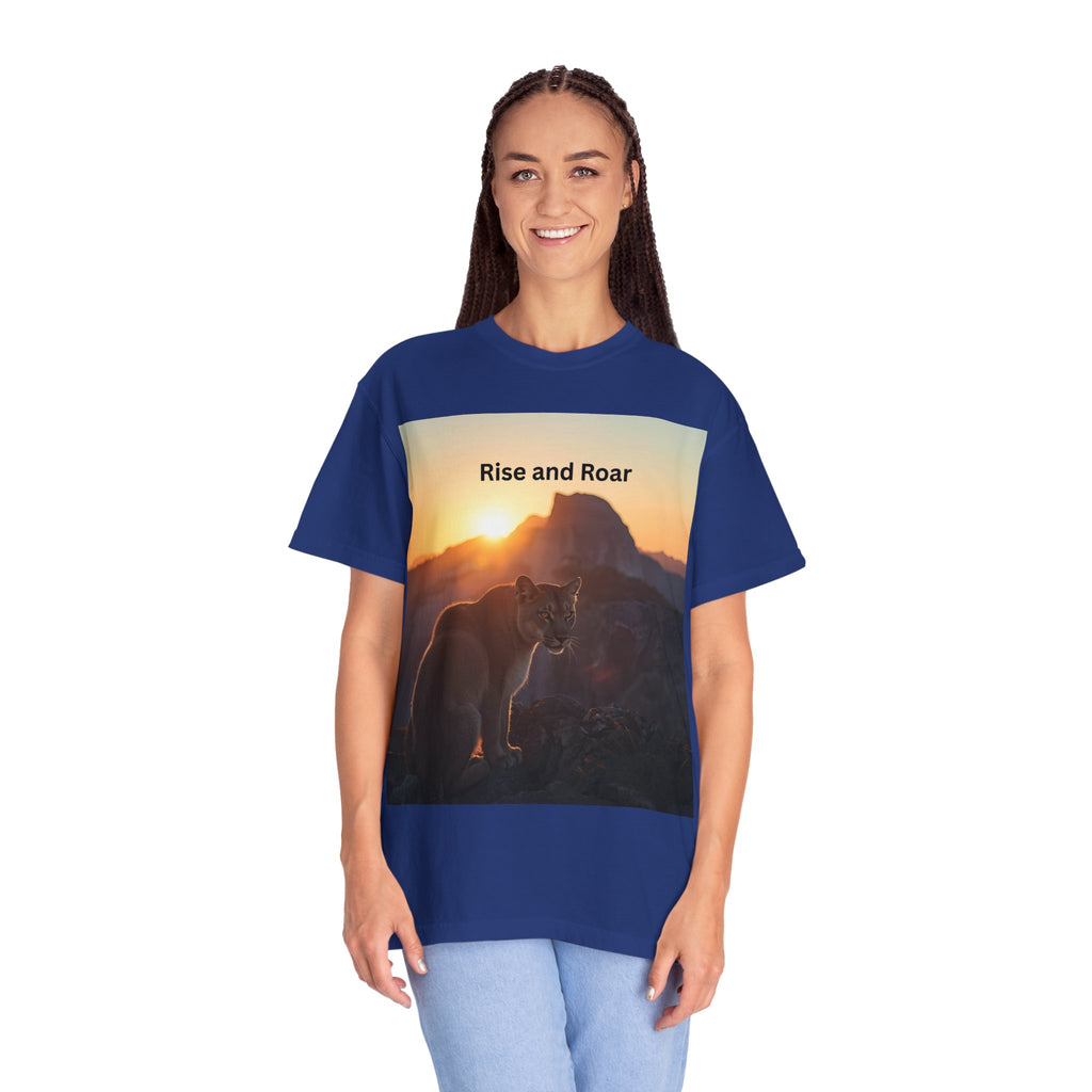 Rise And Roar Sunrise Mountain Lion T-Shirt, Rise and Roar Tee, Unisex Cotton Shirt, Graphic Tee for Nature Lovers, Adventure Apparel, Gifts for [...]
