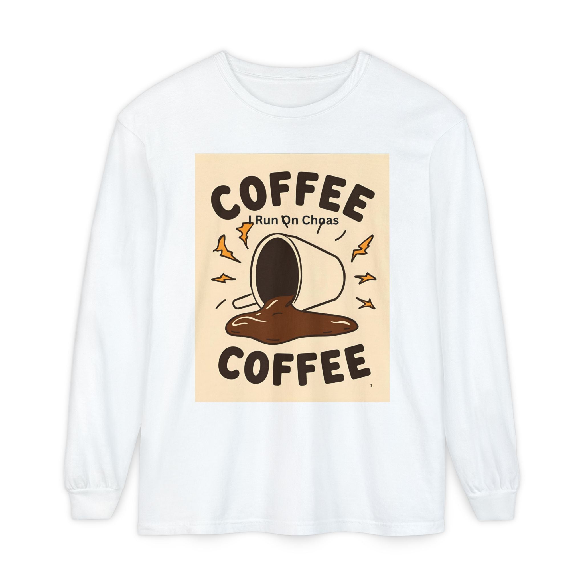 Coffee Coffee Unisex Garment-dyed Long Sleeve T-Shirt