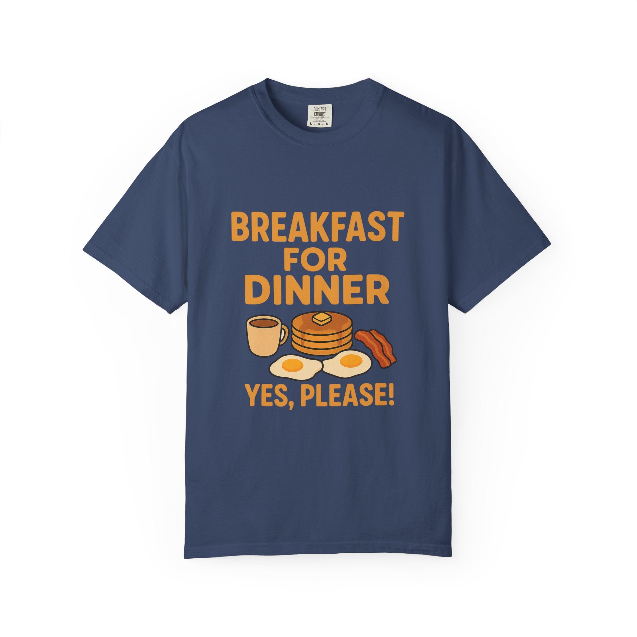 Whimsical Breakfast For Dinner T-Shirt, Foodie Gift, Funny Dinner Shirt, Comfort Wear, Casual Tee for Food Lovers