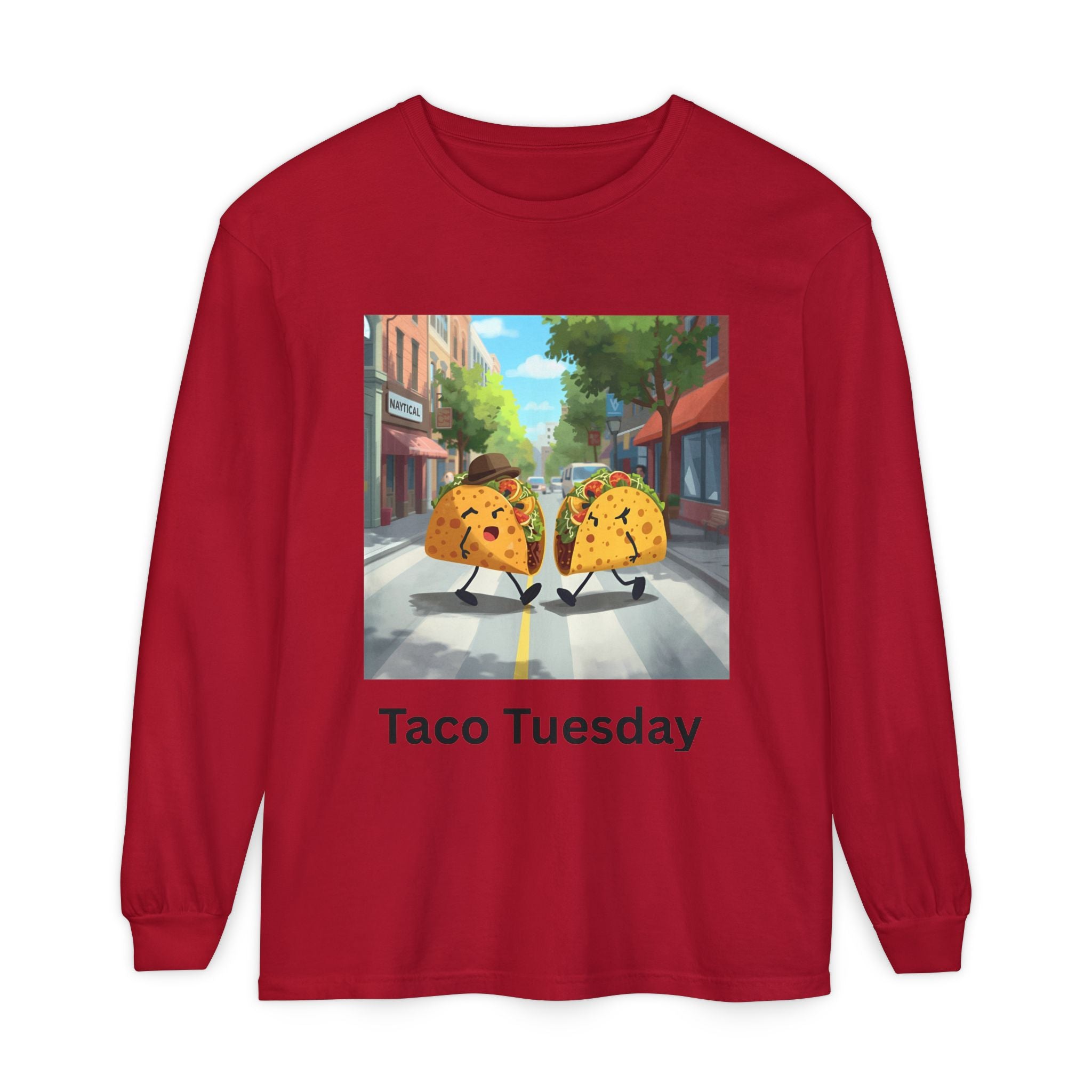 Taco Tuesday Unisex Garment-dyed Long Sleeve T-Shirt
