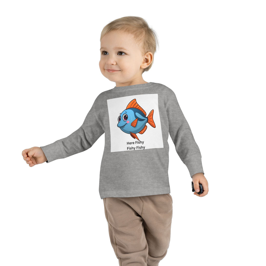 Here Fishy Fishy Fishy Toddler Long Sleeve Tee