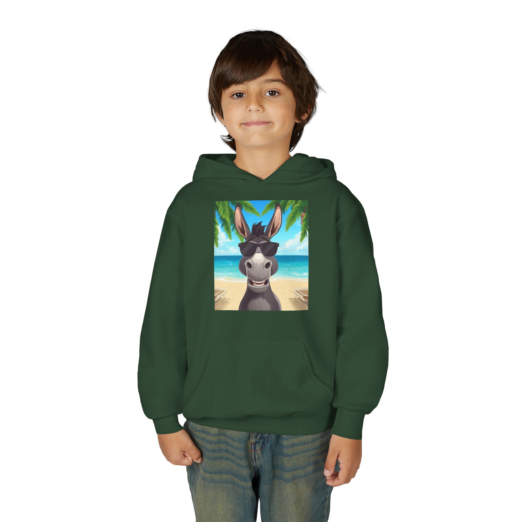 Donkey Beach Vibes Youth Heavy Blend Hooded Sweatshirt