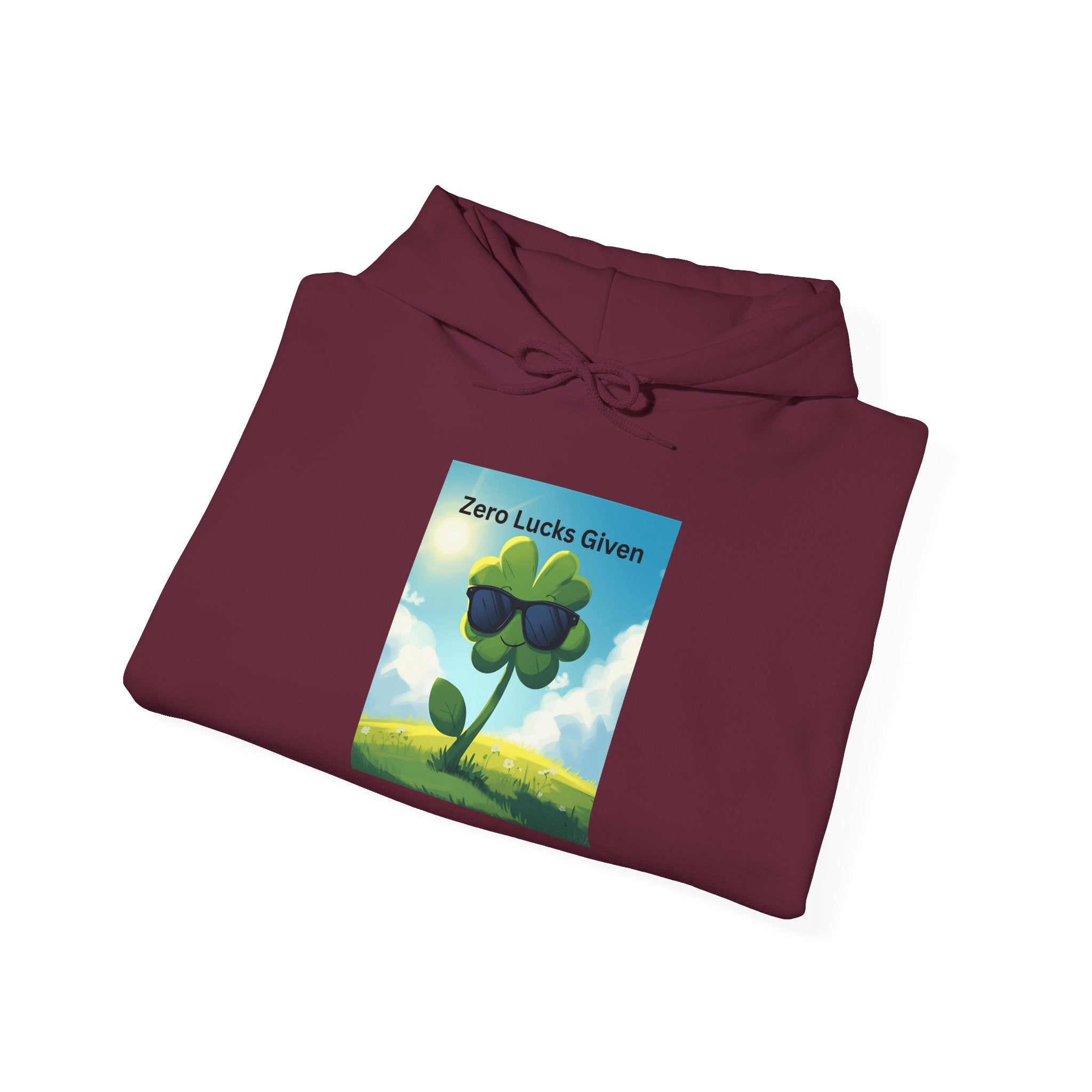 Chill Vibes Hooded Sweatshirt - Plant Power, Casual Wear, Nature Lover Gift, Relaxing Style, Zero Luck Given