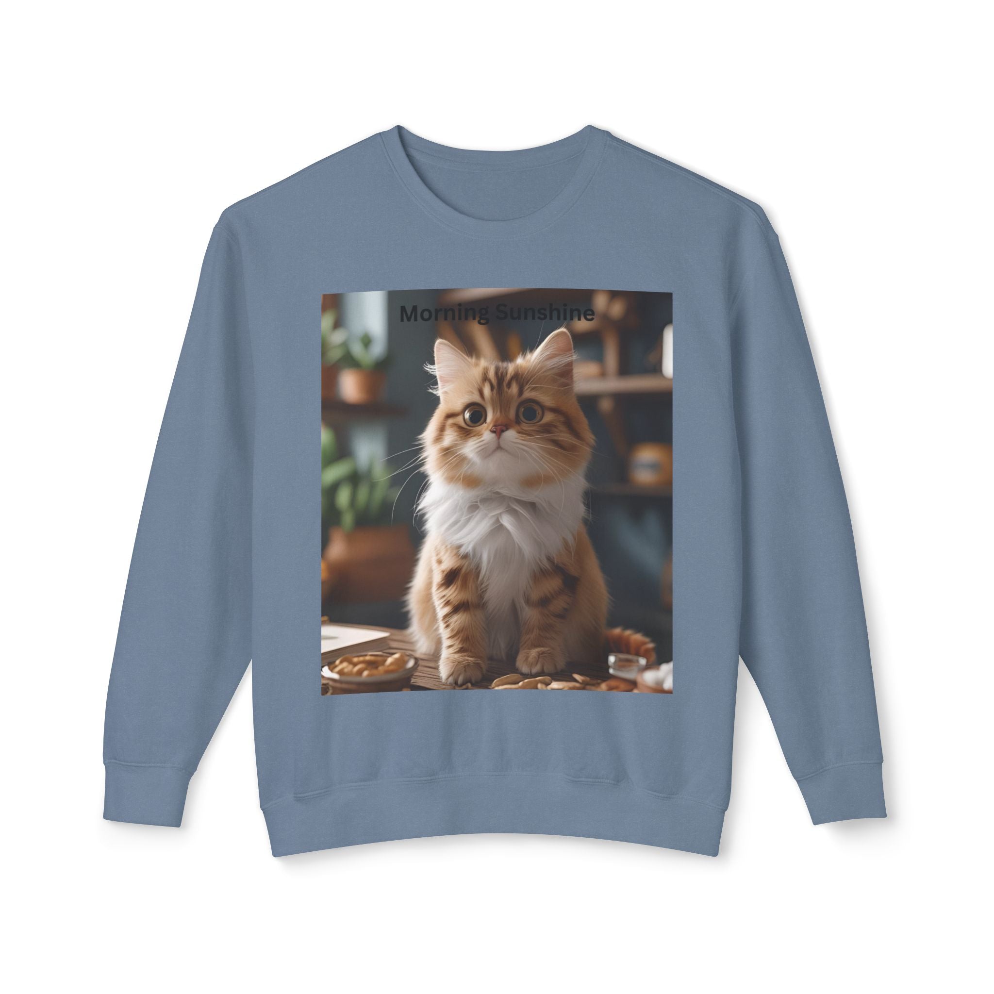 Cute Cat Crewneck Sweatshirt, Cozy Sweatshirt, Gift for Cat Lovers, Funny Cat Apparel, Casual Outfit, Pet Lover Gift