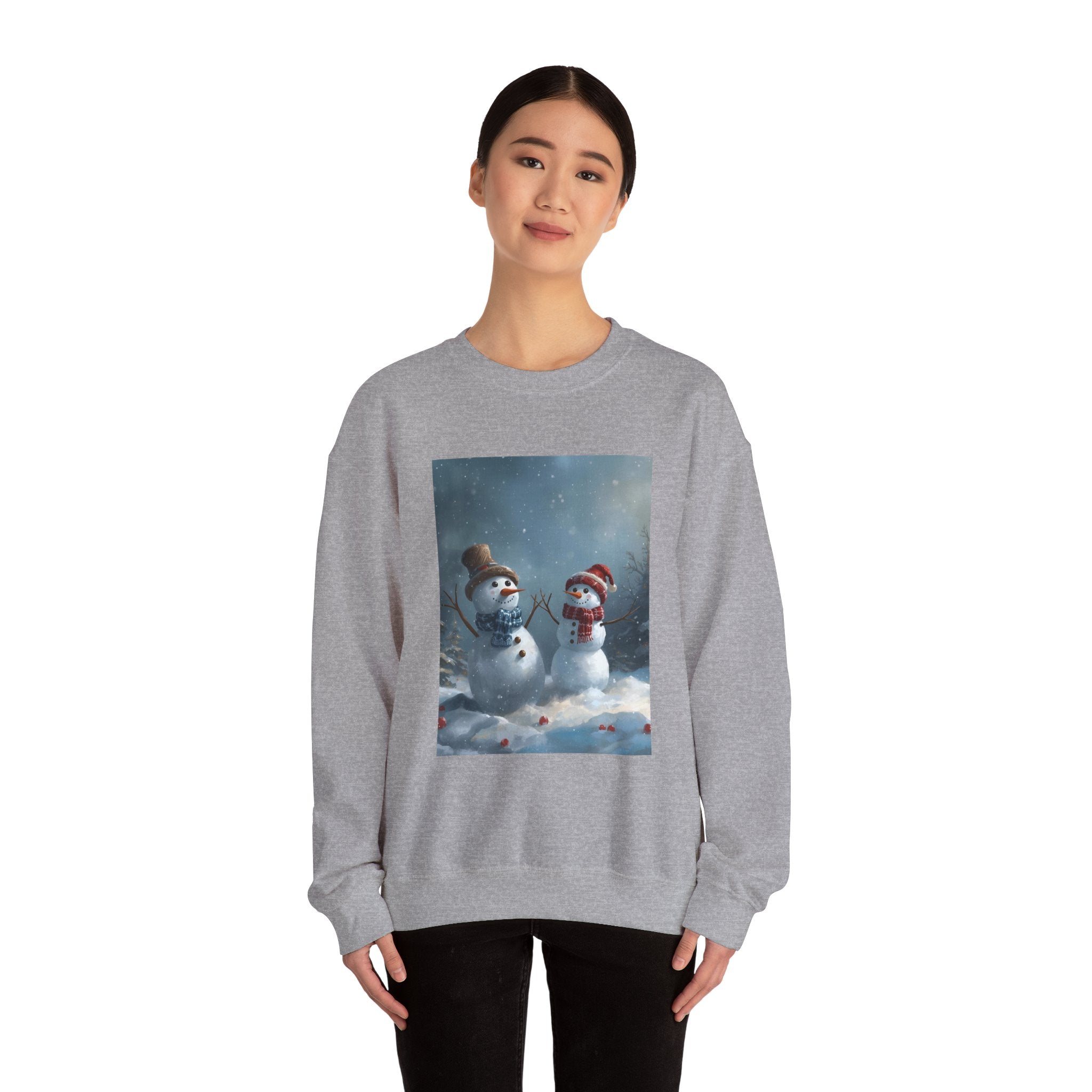 Christmas Snowman Winter Wonderland Sweatshirt - Cozy Crewneck with Snowman Design, Holiday Gift, Christmas Apparel, Winter Fashion, Seasonal Comfort
