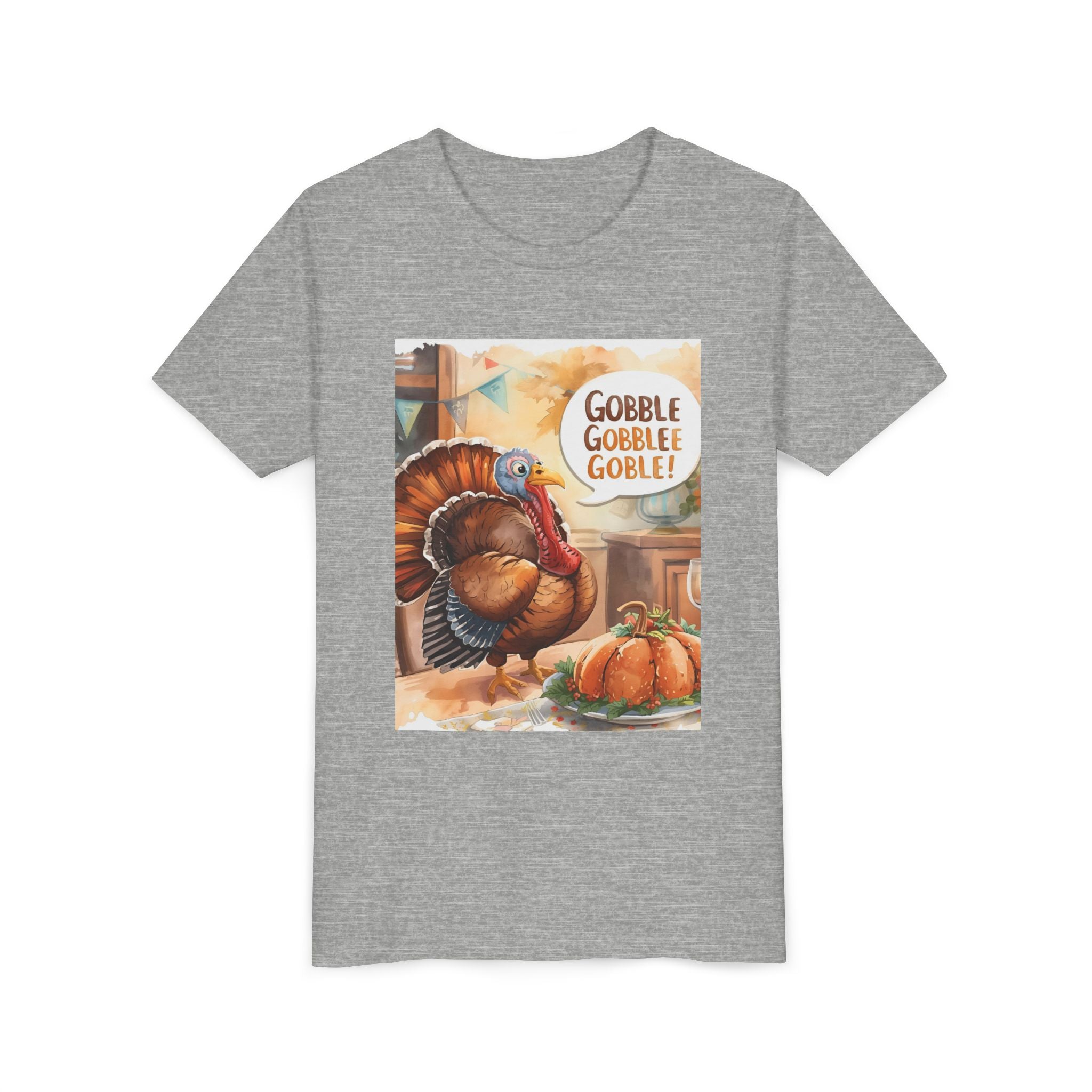 Thanksgiving Turkey Youth Tee, Gobble Gobble Shirt, Kids Thanksgiving Apparel, Fall Celebration Tee, Funny Turkey Shirt