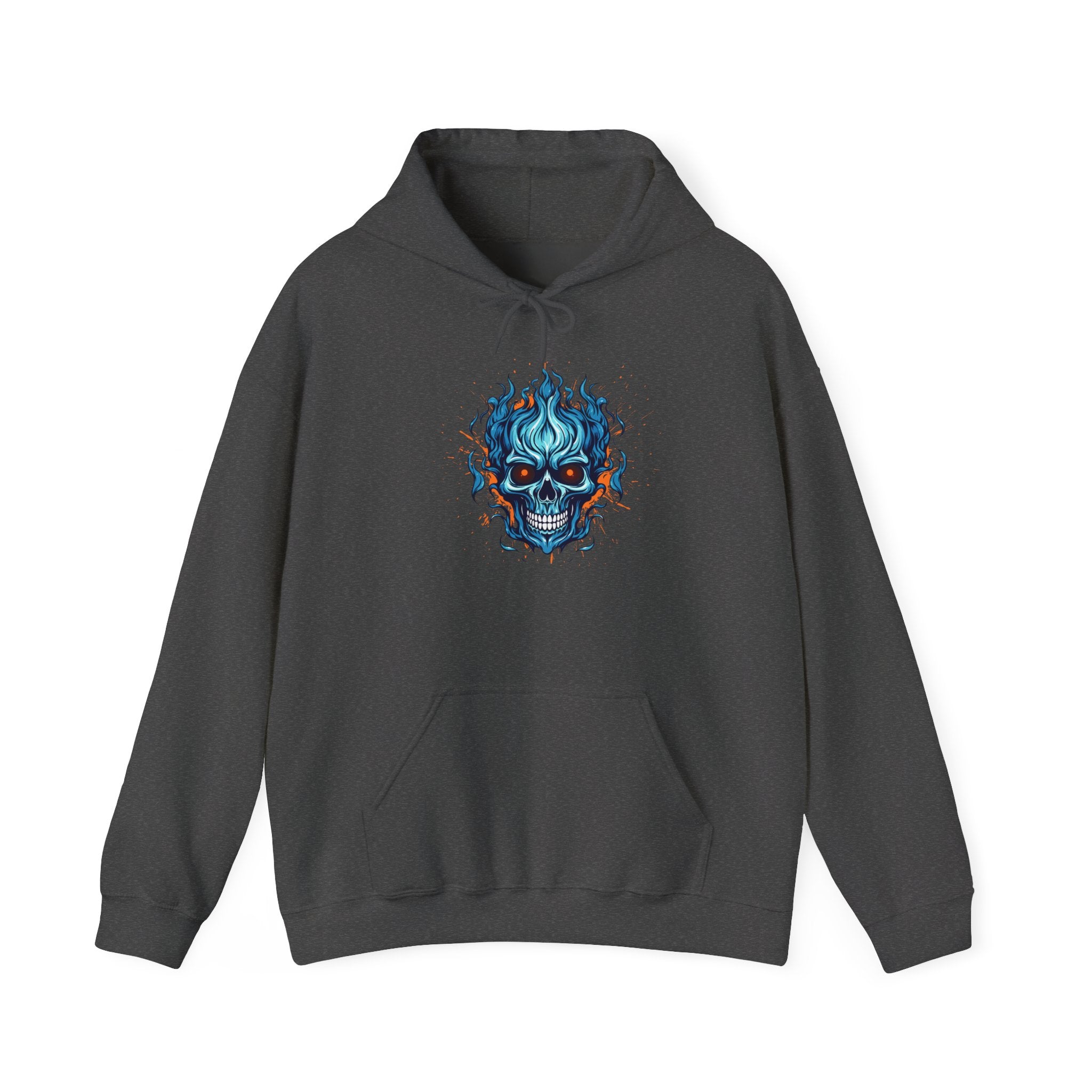 Edgy Skull Graphic Hoodie, Cozy Lounge Sweatshirt, Unique Gift for Halloween, Unisex Outerwear, Casual Streetwear