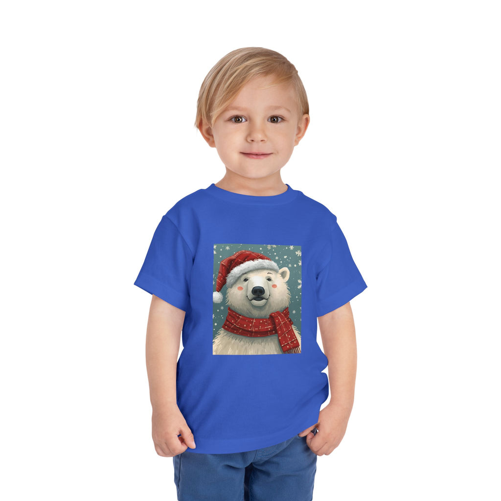 Adorable Holiday Polar Bear Toddler Tee, Christmas Gift, Cute Winter Shirt, Kids Fashion, Seasonal Apparel
