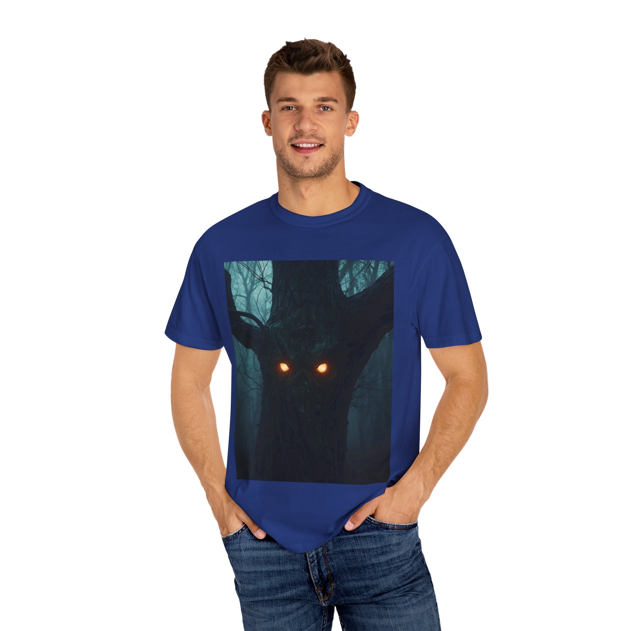 Spooky Mysterious Forest Creature T-Shirt, Unisex Shirt, Nature Lover Gift, Halloween Apparel, Unique Graphic Tee
