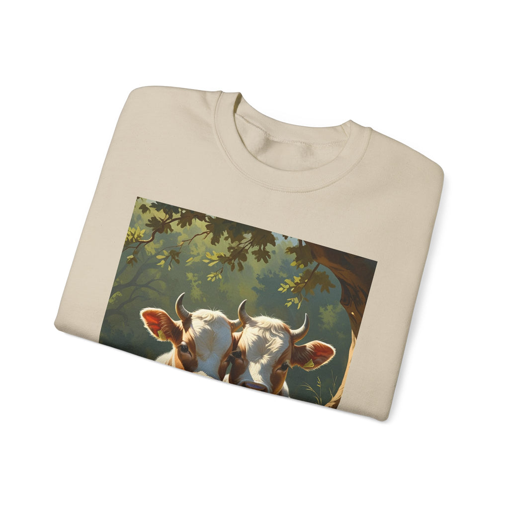 Cozy Cow Crewneck Sweatshirt, Unisex Pullover, Animal Lover Gift, Farmhouse Decor, Best Friends, Cute Sweatshirt