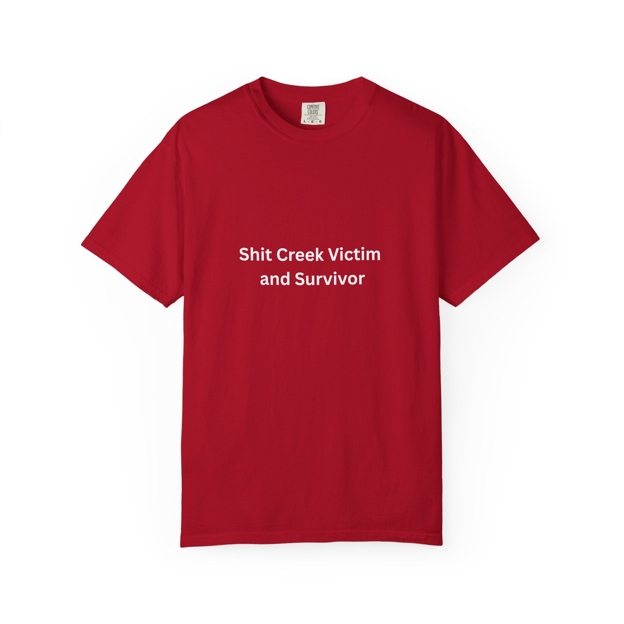 Shit Creek Survivor Garment-Dyed T-Shirt - Soft, Stylish, Perfect for Everyday Wear, Casual Outings, Gifts for Birthdays or Holidays