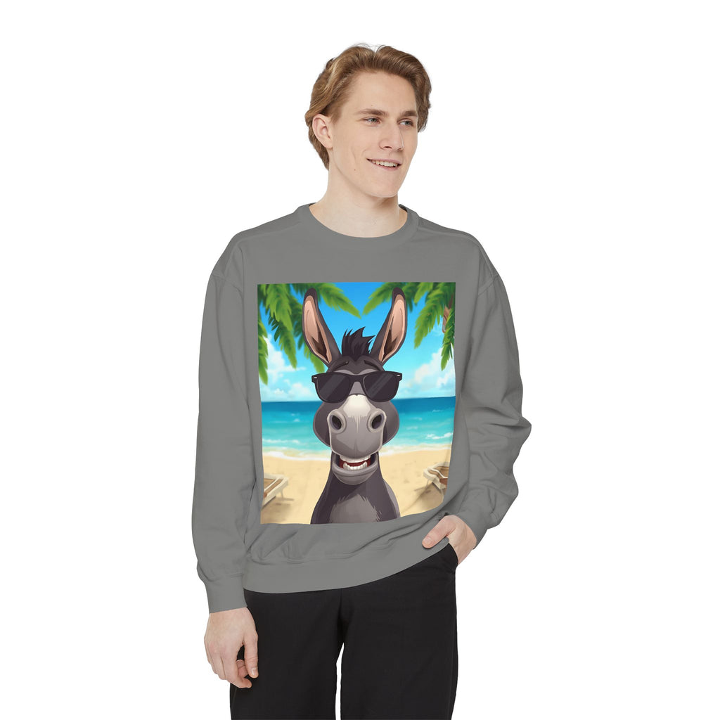 Donkey Beach Vibe Unisex Garment-Dyed Sweatshirt