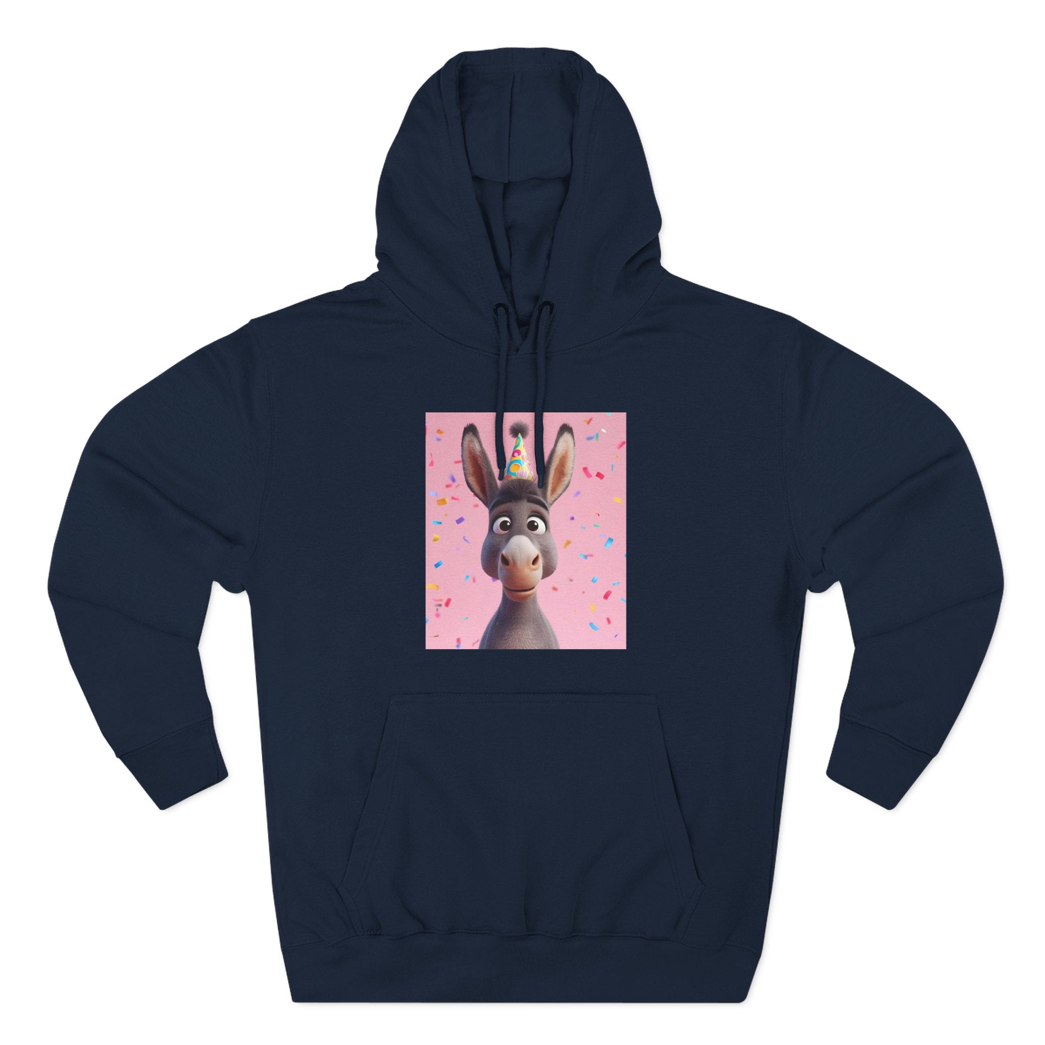 Donkey Birthday Three-Panel Fleece Hoodie