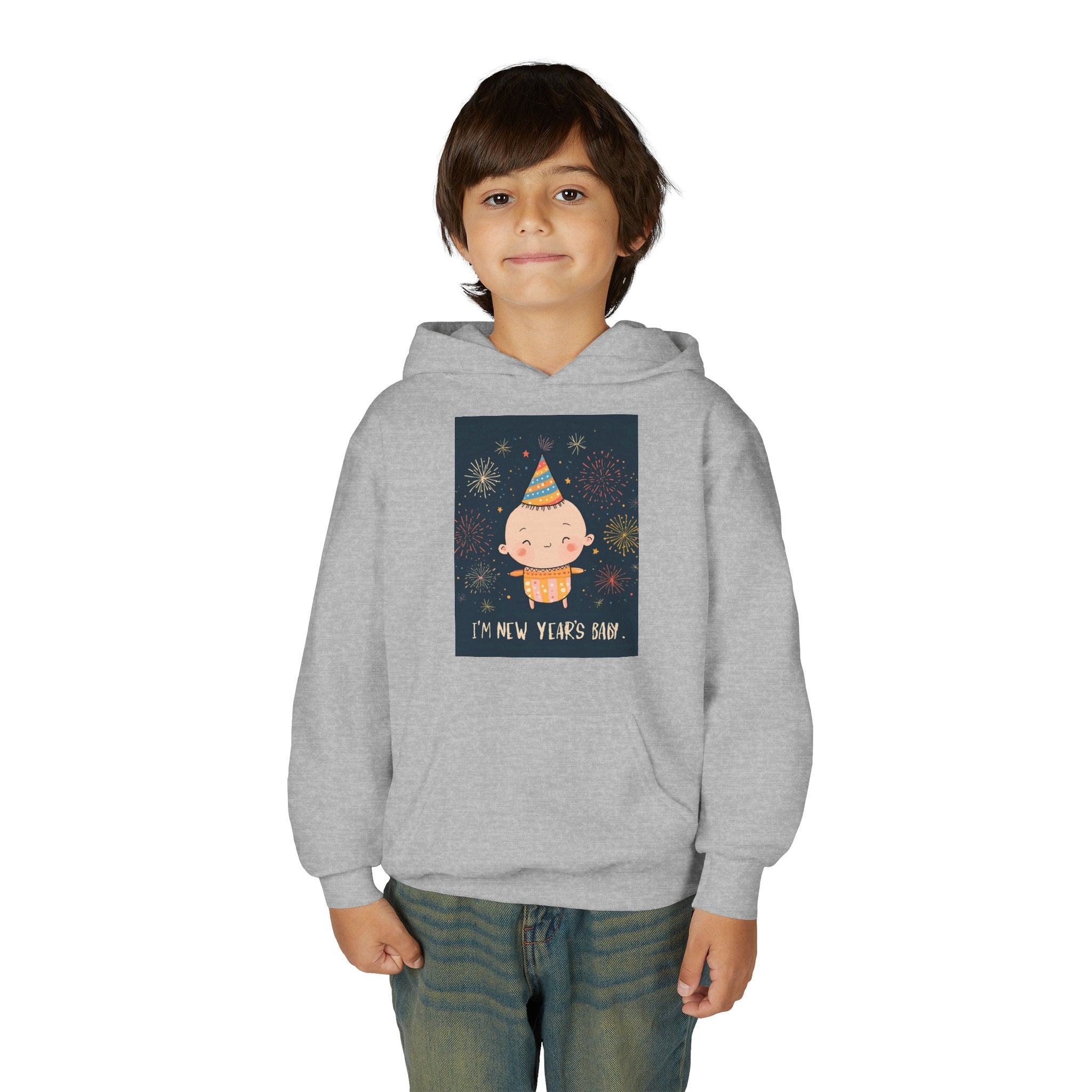 I Am A New Years Baby Youth Heavy Blend Hooded Sweatshirt