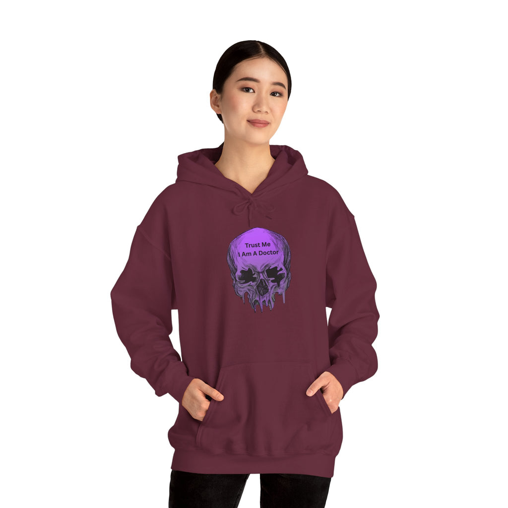 Skull Graphic Hoodie - Trust Me I Am A Boosted Spirit, Cozy Sweatshirt for Halloween, Casual Wear, Unique Gift
