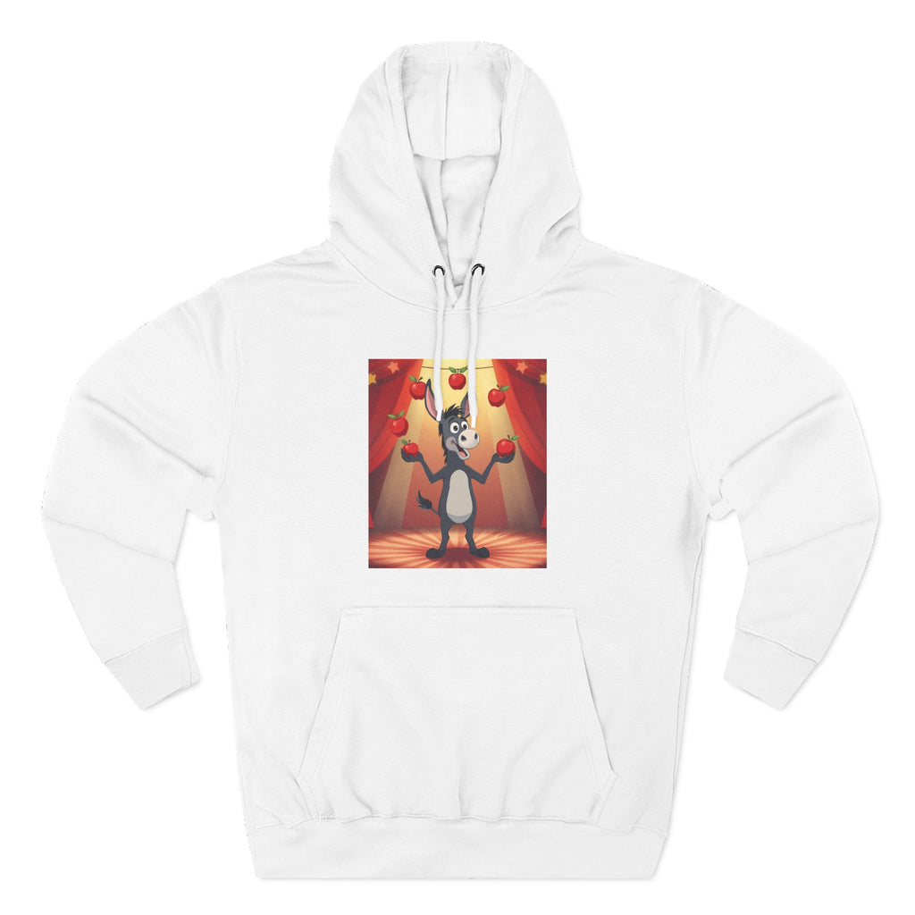 Circus Donkey Fleece Hoodie | Cozy Animal Apparel, Gift for Animal Lovers, Fun Circus Theme, Perfect for Casual Wear, Halloween Costume