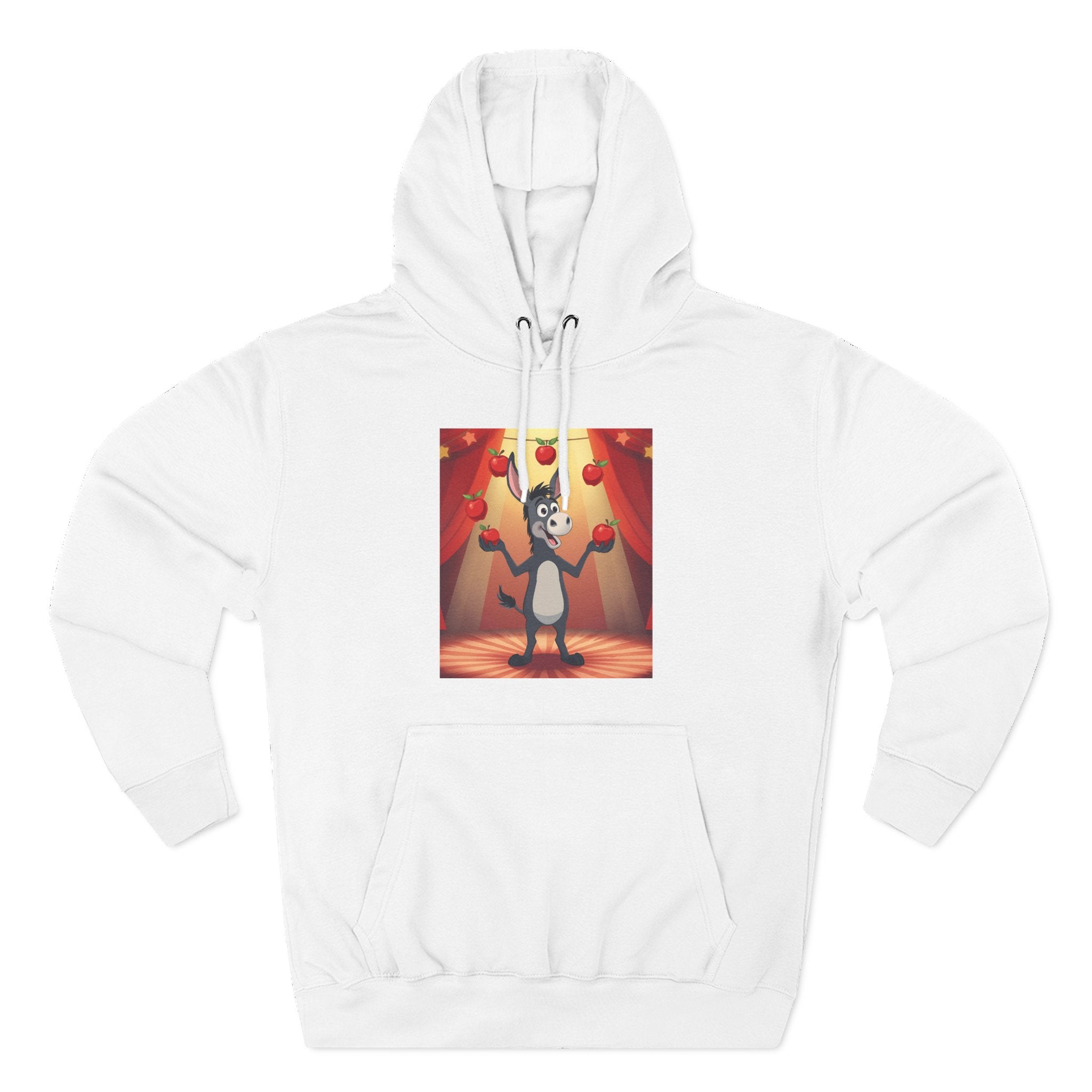 Circus Donkey Fleece Hoodie | Cozy Animal Apparel, Gift for Animal Lovers, Fun Circus Theme, Perfect for Casual Wear, Halloween Costume