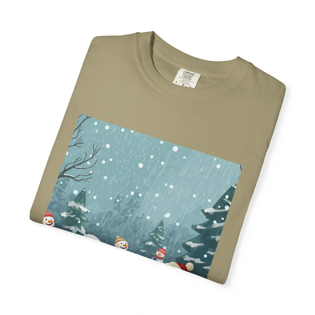 Festive Christmas Snowman Winter Wonderland T-shirt, Holiday Tee, Snowman Gift, Cozy Apparel, Unisex Christmas Shirt, Festive Winter Wear