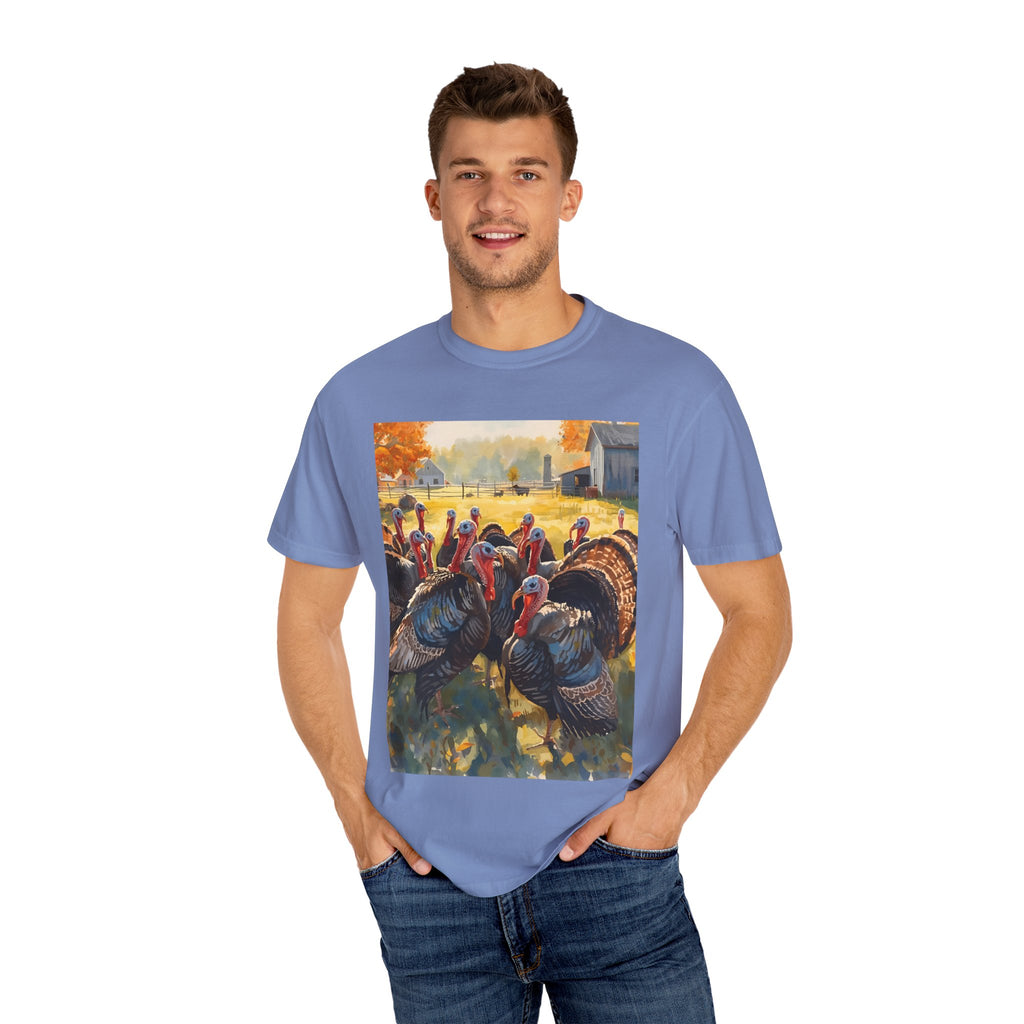 Thanksgiving Turkey T-Shirt, Unisex Holiday Shirt, Fall Apparel, Cozy Gift, Autumn Fashion