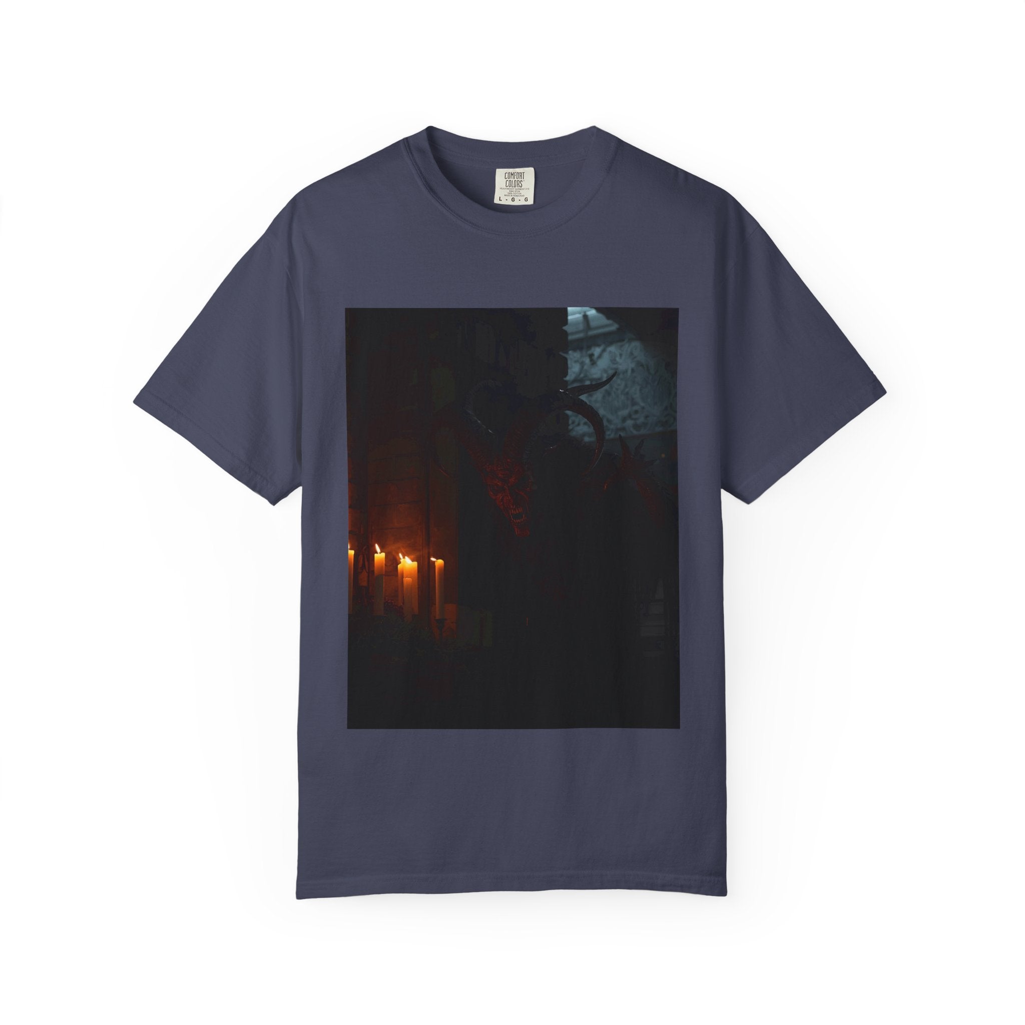 Spooky Halloween Pumpkin Shadow Unisex Garment-Dyed T-shirt