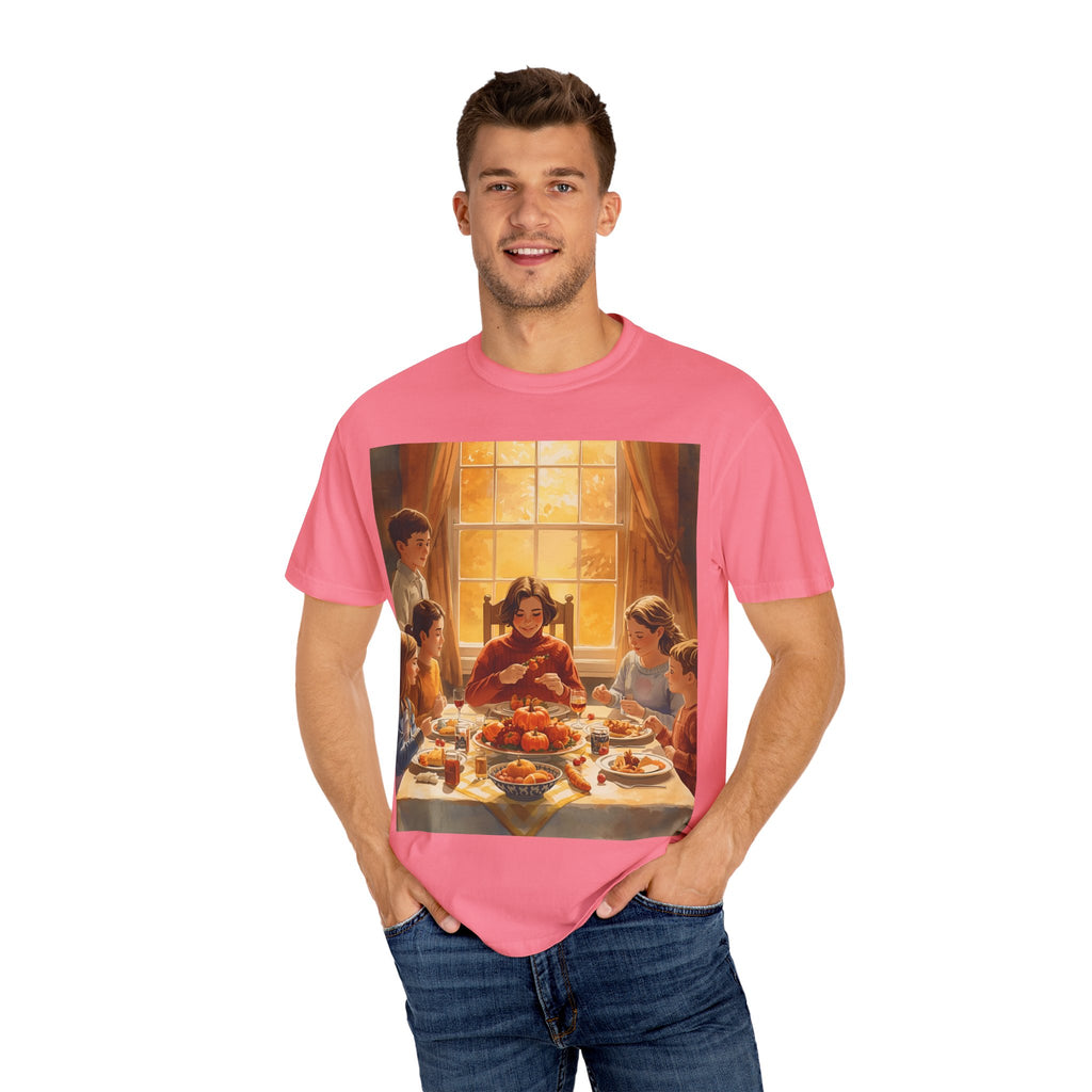 Thankful Family Dinner Unisex T-shirt, Family Gathering Shirt, Festive Apparel, Casual Wear, Fall Celebration Tee