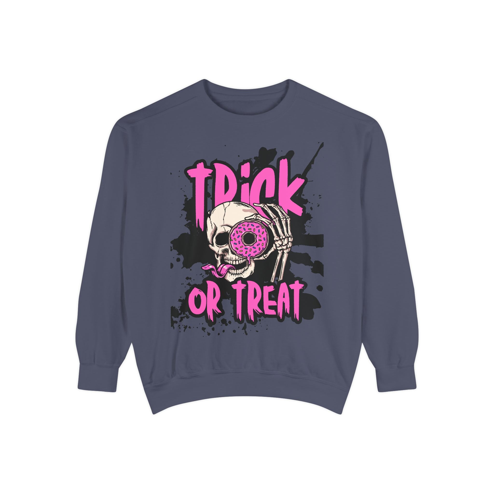 Trick or Treat Skull Unisex Garment-Dyed Sweatshirt