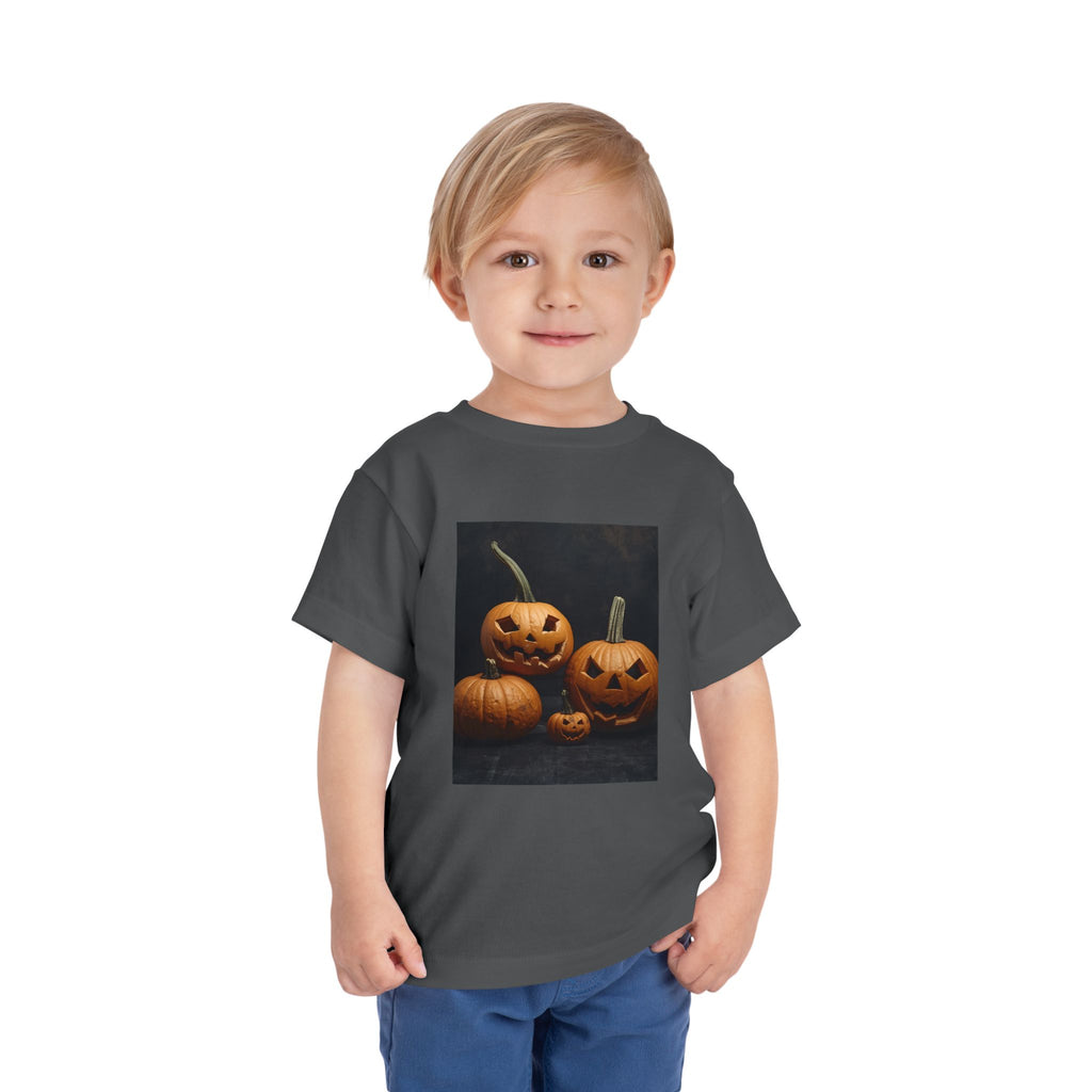 Spooky Halloween Pumpkin Toddler Short Sleeve Tee