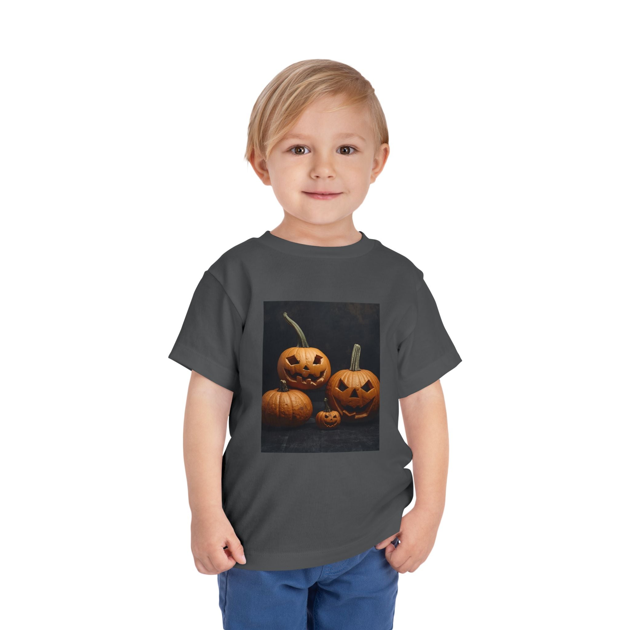 Spooky Halloween Pumpkin Toddler Short Sleeve Tee