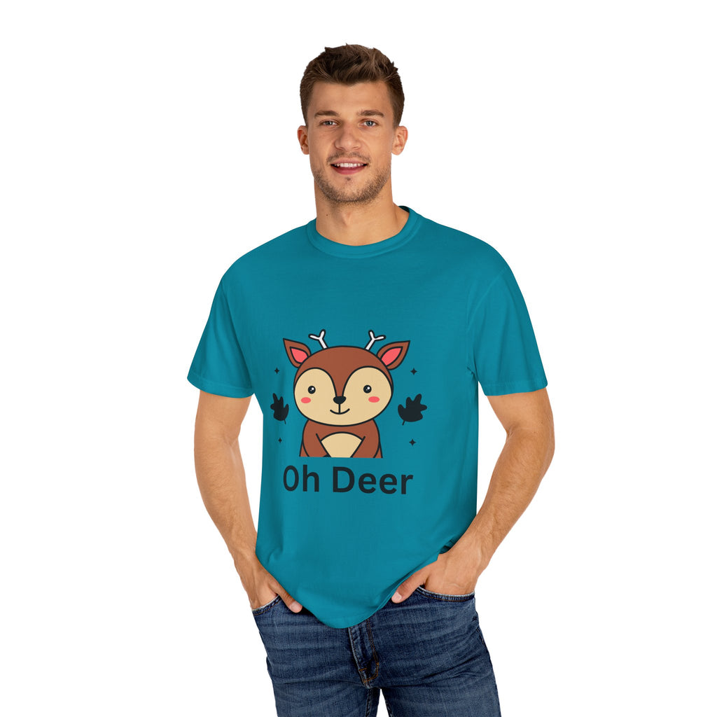 Cute 'Oh Deer' Unisex T-Shirt, Funny Animal Tee, Gift for Animal Lovers, Perfect for Birthdays and Holidays, Casual Wear