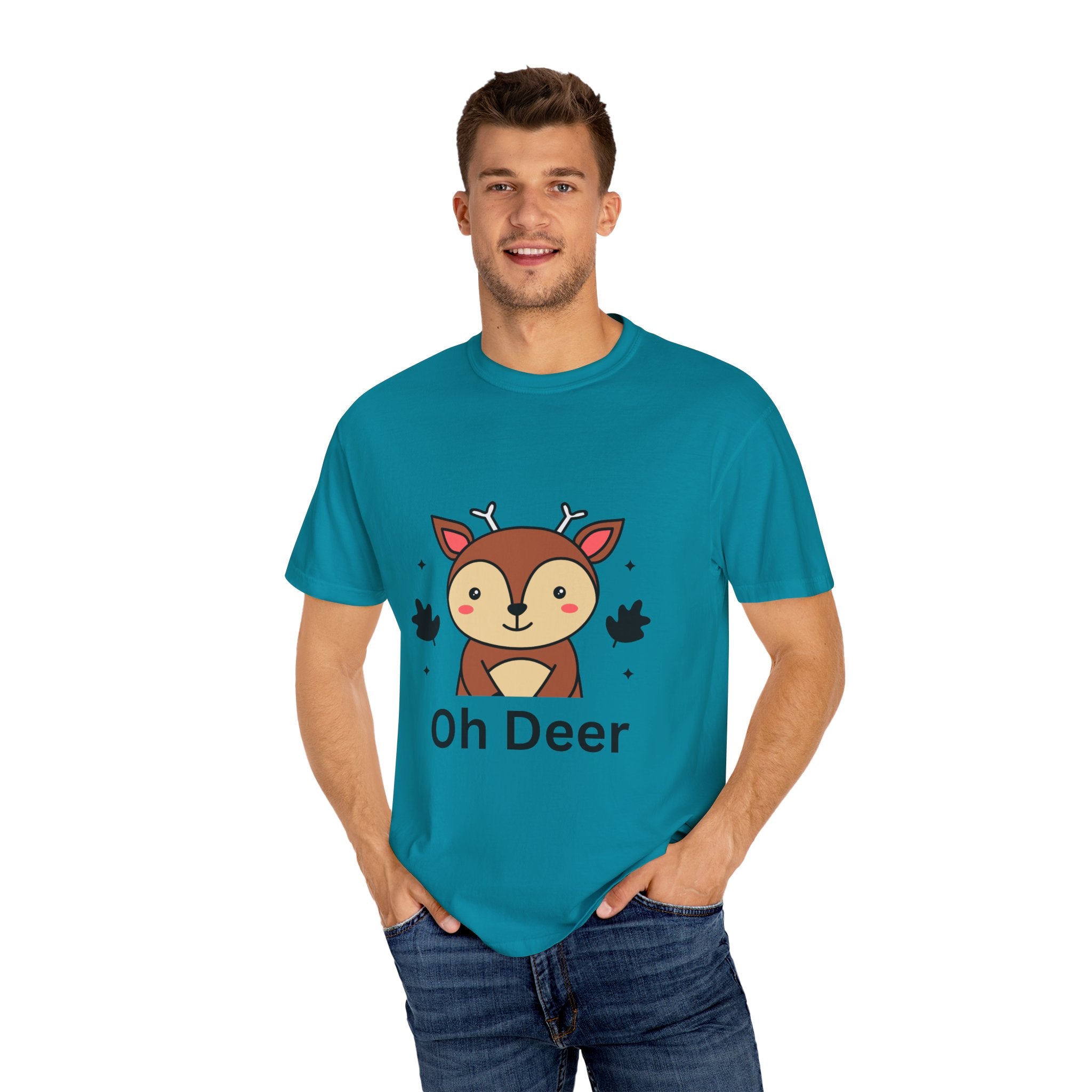 Cute 'Oh Deer' Unisex T-Shirt, Funny Animal Tee, Gift for Animal Lovers, Perfect for Birthdays and Holidays, Casual Wear