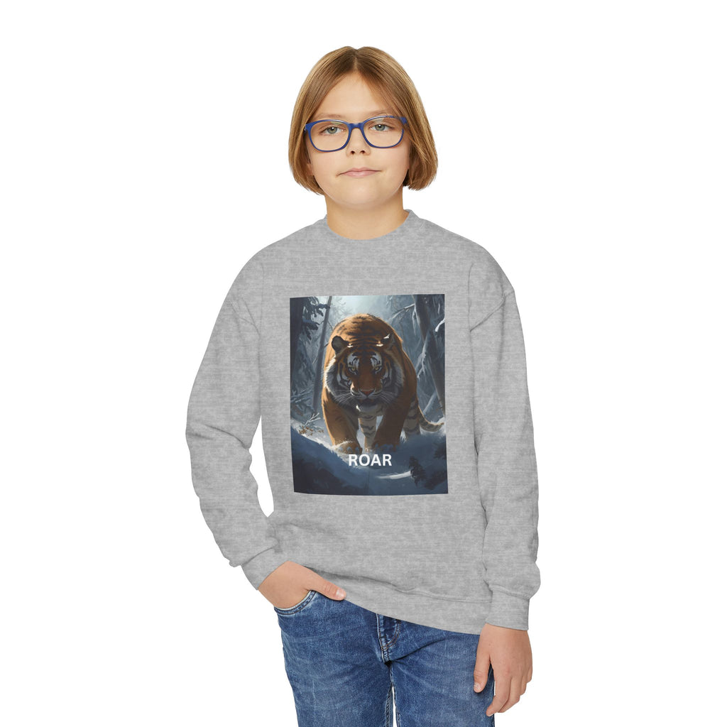 Tiger Roar Snow Youth Crewneck Sweatshirt