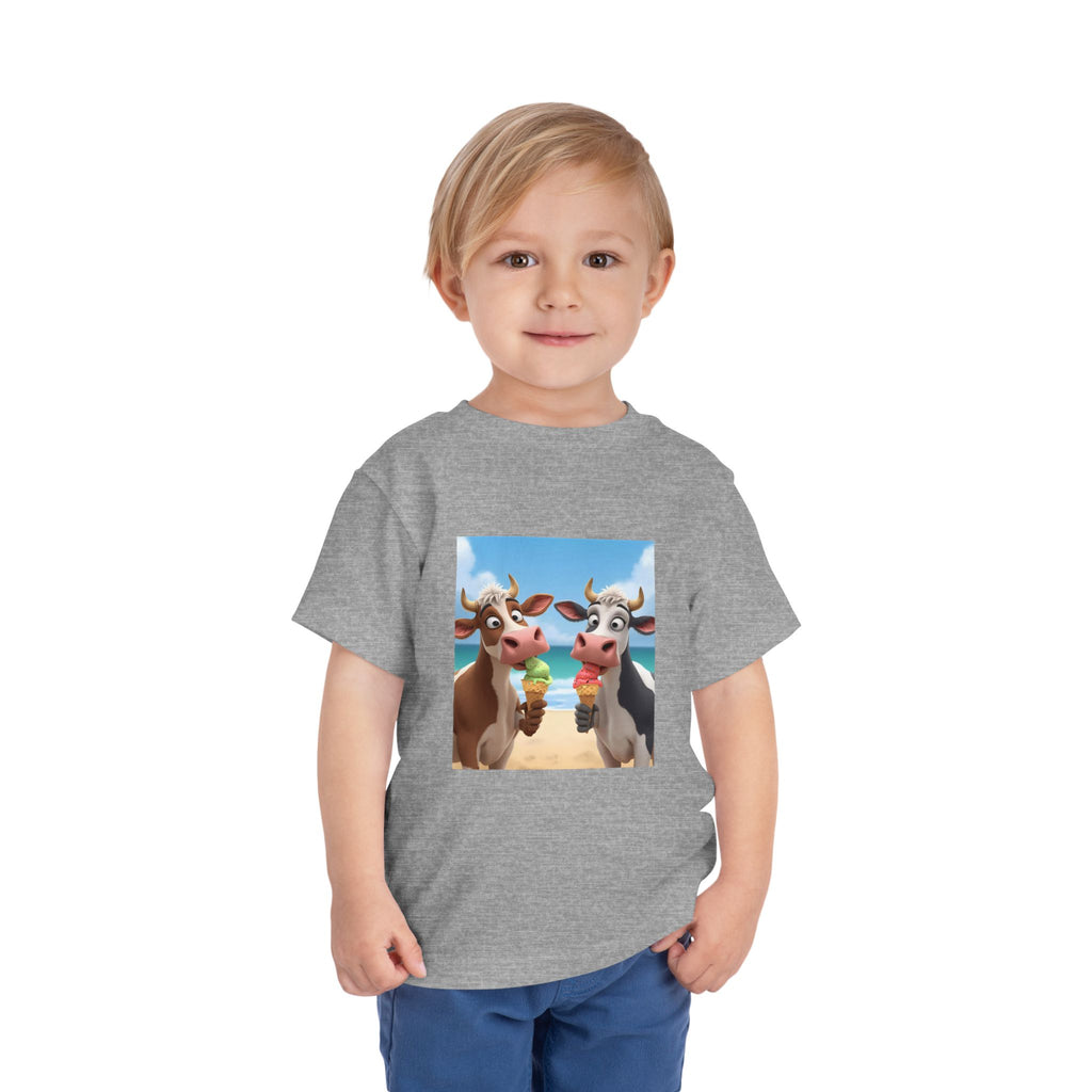 Beachy Cow Toddler Short Sleeve Tee