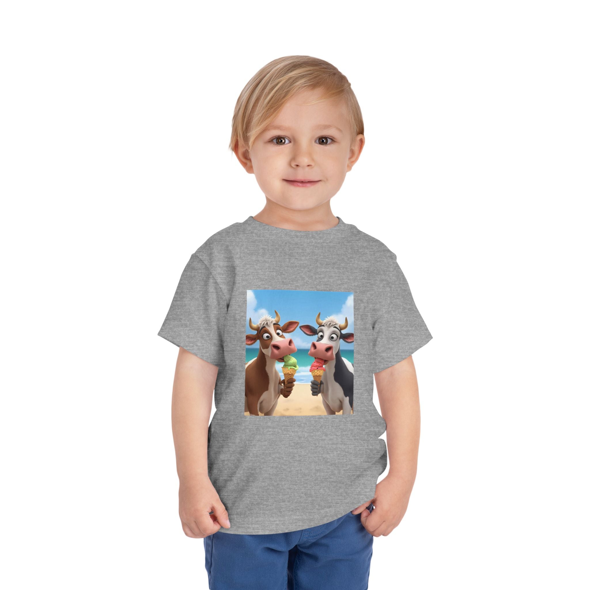 Beachy Cow Toddler Short Sleeve Tee