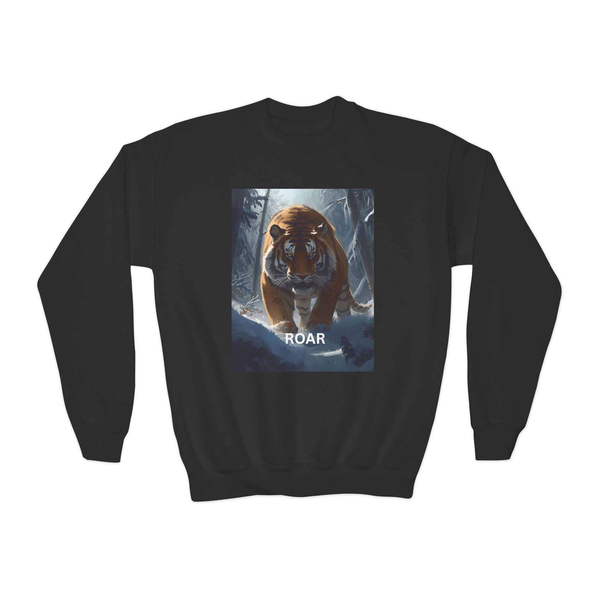 Tiger Roar Snow Youth Crewneck Sweatshirt