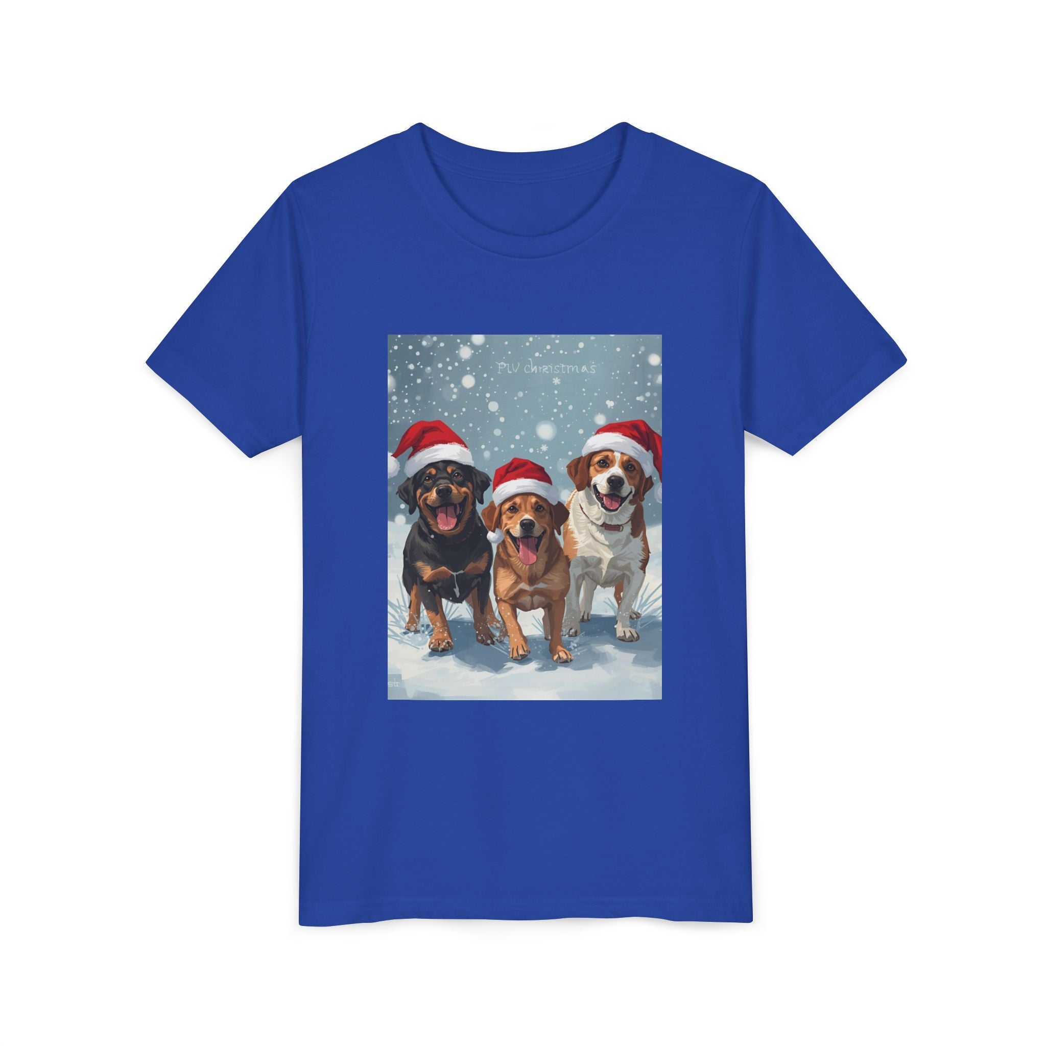 Cute Christmas Dogs Youth Short Sleeve Tee