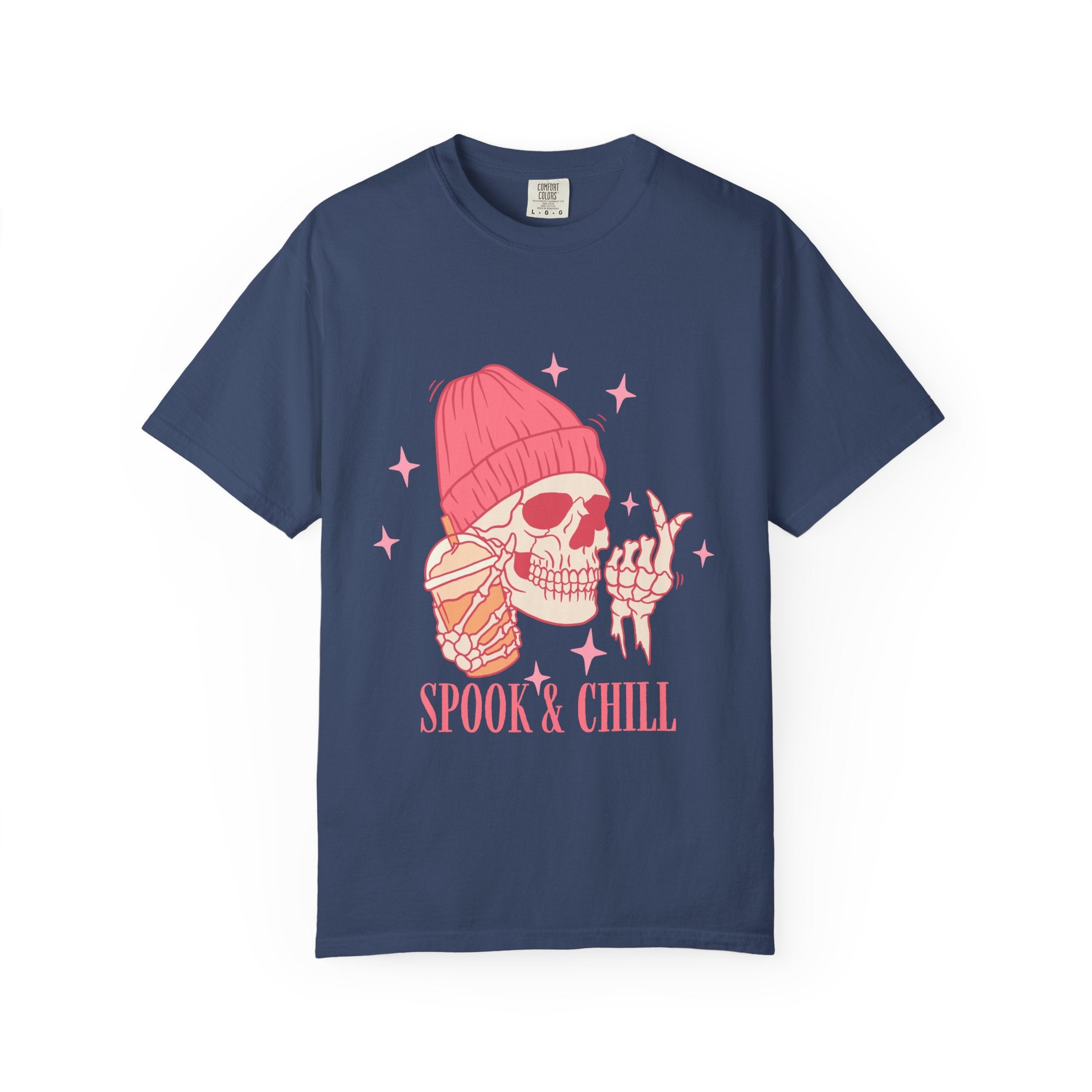 Spook & Chill T-Shirt, Fun Graphic Tee for Halloween, Unisex Casual Wear, Gifts for Ghost Lovers, Trendy Fall Apparel