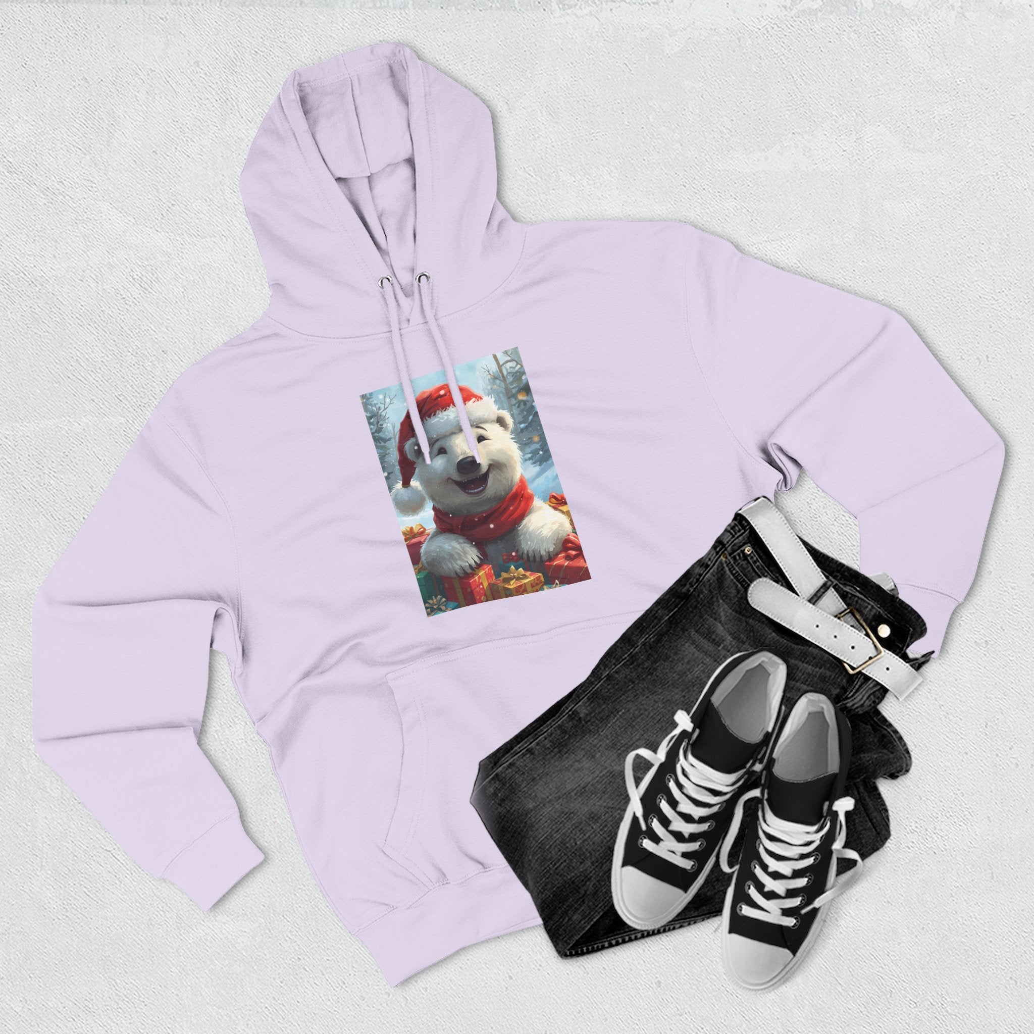Cozy Winter Hoodie, Festive Fleece Sweatshirt with Cute Holiday Design, Perfect for Christmas Gifts, Casual Winter Wear, Dog Lover Apparel