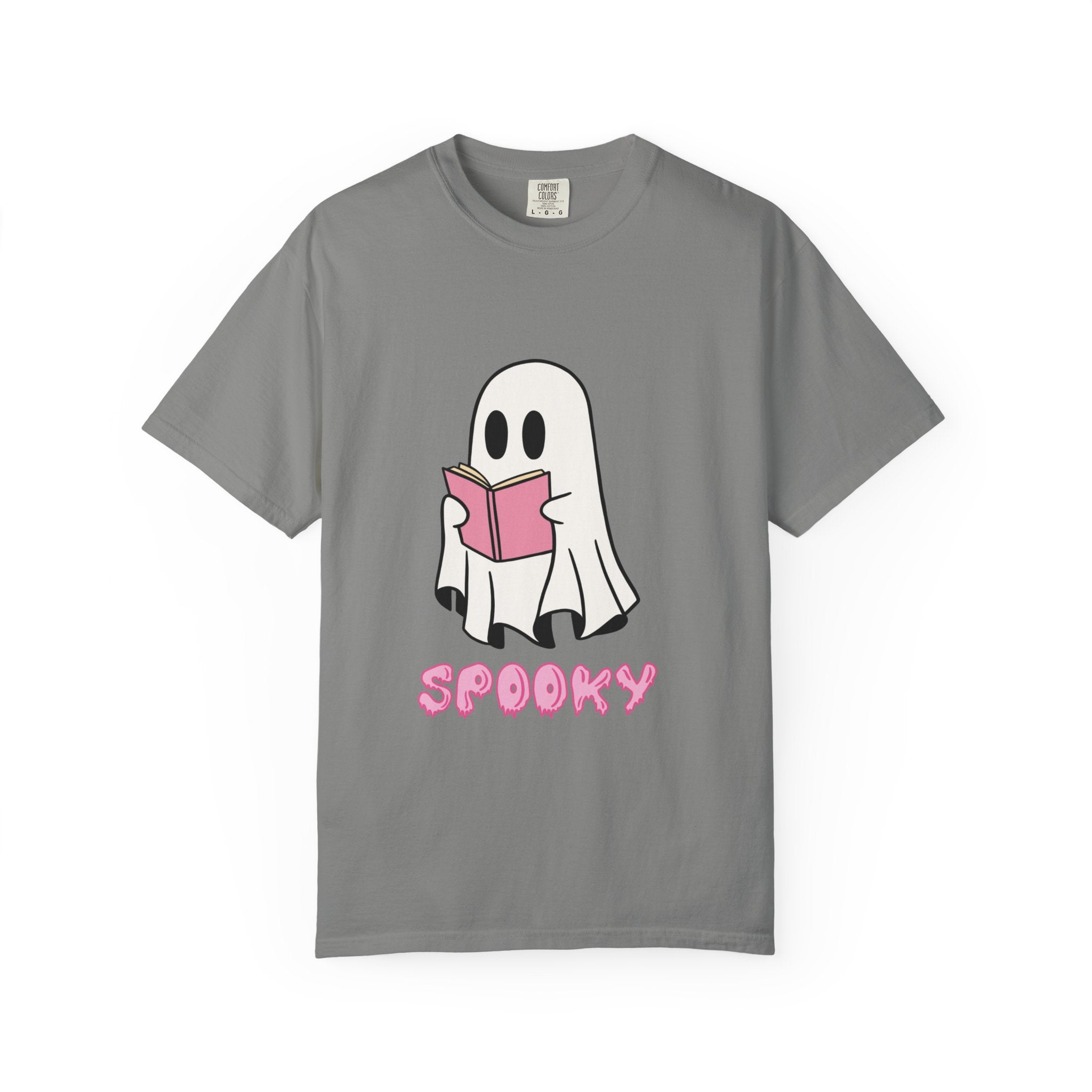 Spooky Ghost Reading T-Shirt | Unisex Halloween Tee, Cute Horror Gift, Cozy Casual Wear, Literary Costume Party, Ghost Lover Shirt