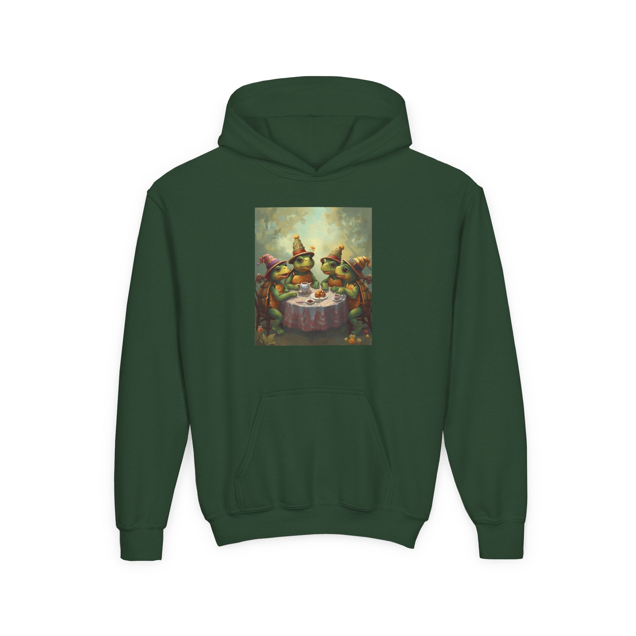 Whimsical Turtle Youth Heavy Blend Hooded Sweatshirt