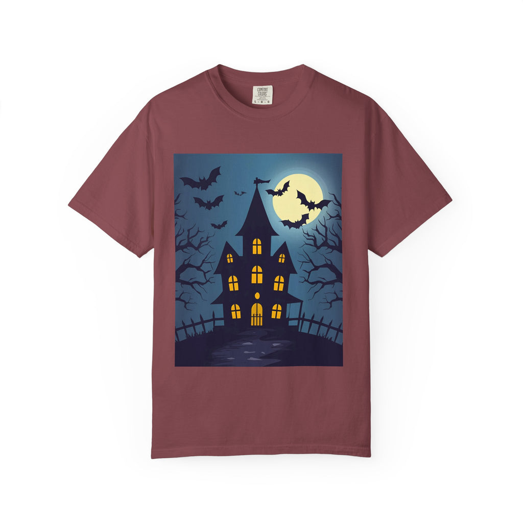 Haunted House Graphic T-Shirt | Halloween Tee, Unisex Shirt, Spooky Top, Fall Apparel, Gift for Halloween Lovers