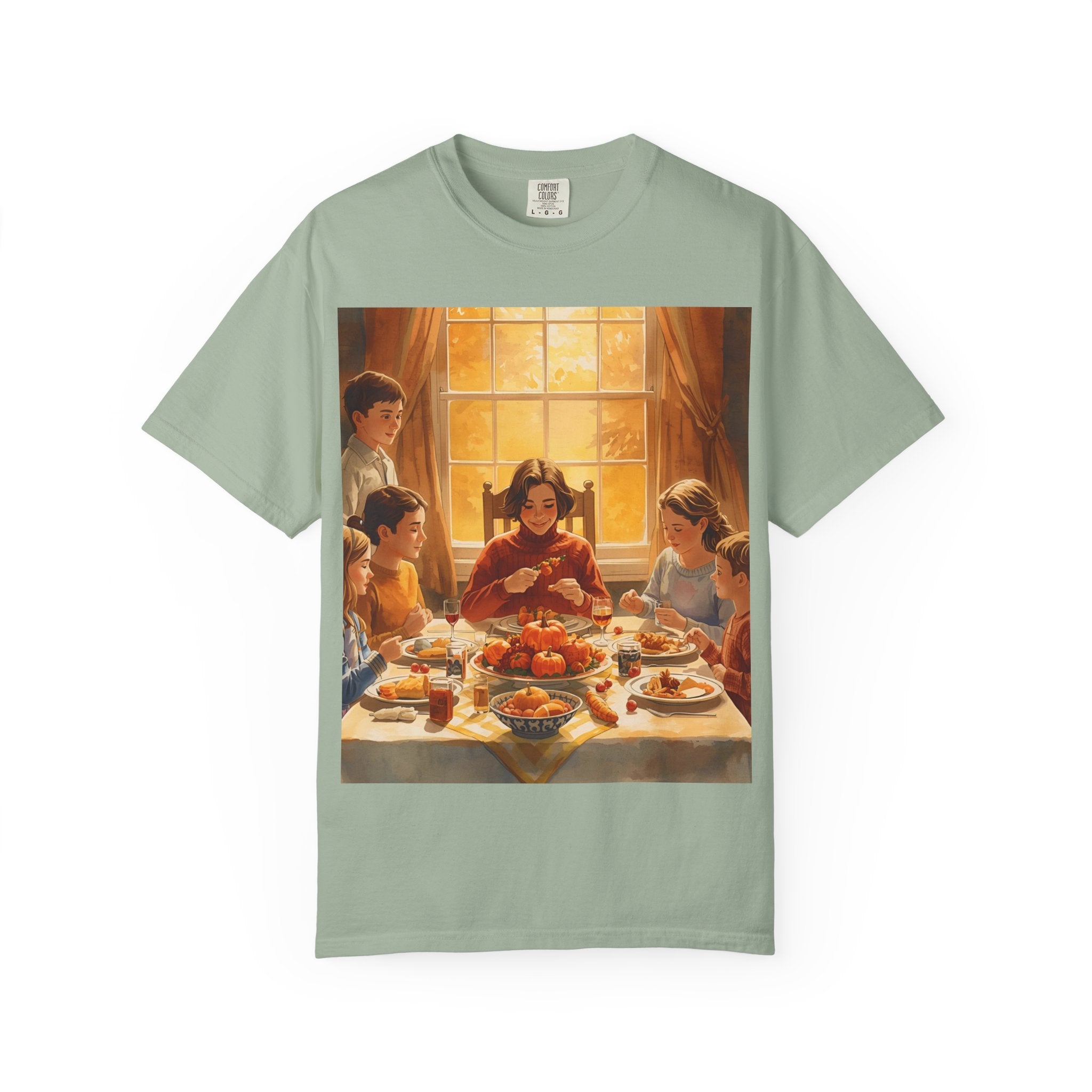 Thankful Family Dinner T-shirt, Unisex Tee, Fall Apparel, Cozy Top, Gift for Thanksgiving Lovers, Family Gathering Shirt