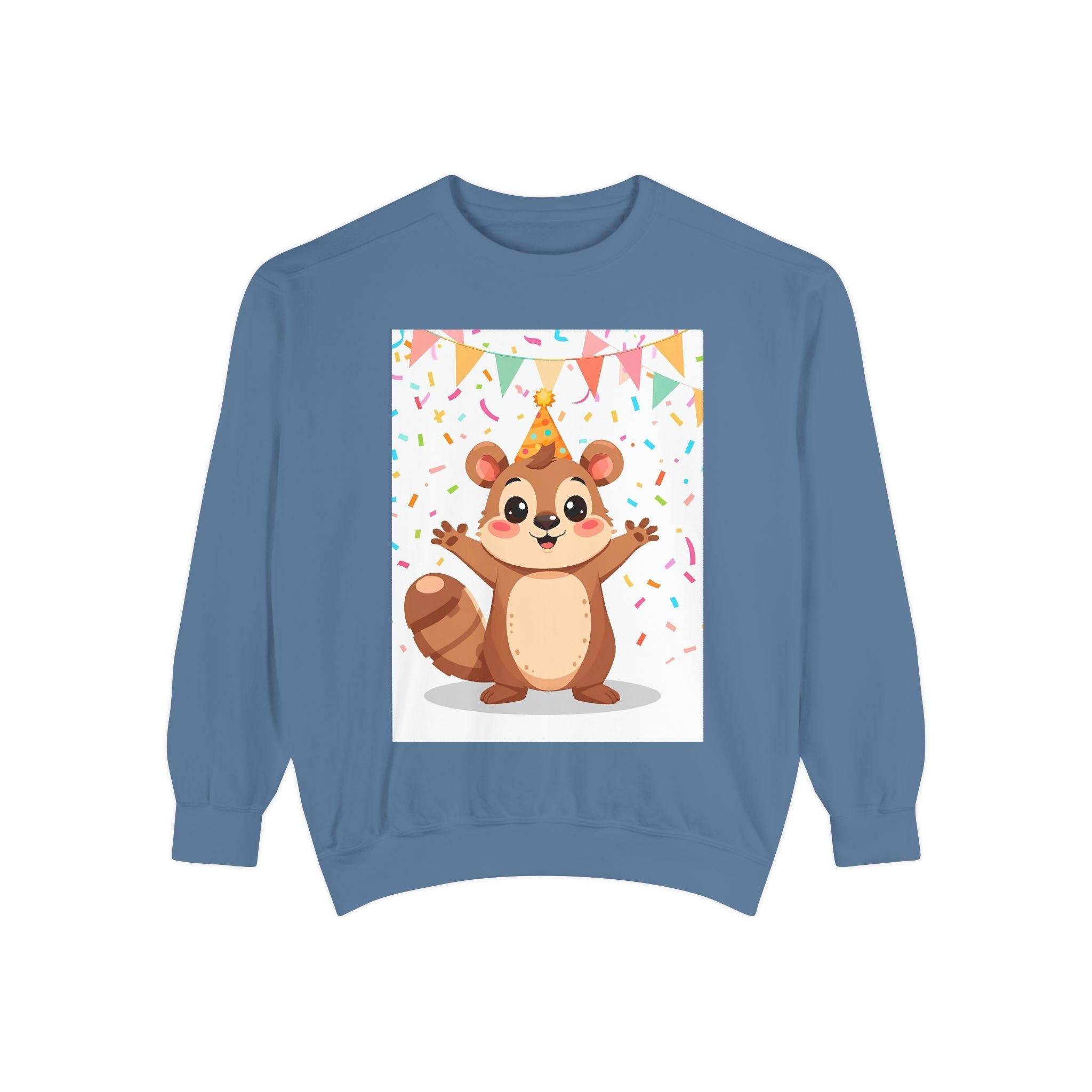 Party Animal With Squirl Unisex Garment-Dyed Sweatshirt