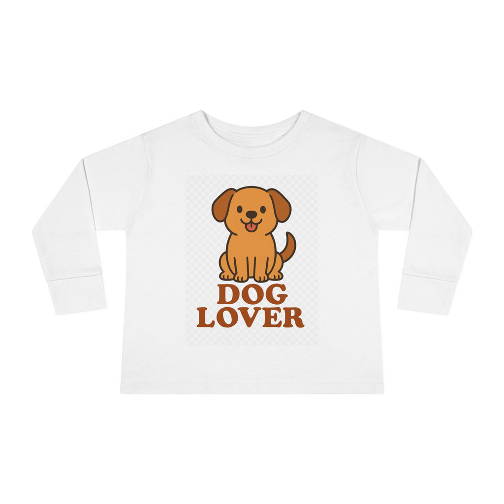 Toddler Dog Lover Long Sleeve Tee - Cute Pet Gift, Kids Animal Shirt, Birthday Present, Dog Theme Apparel, Puppy Enthusiast Gift